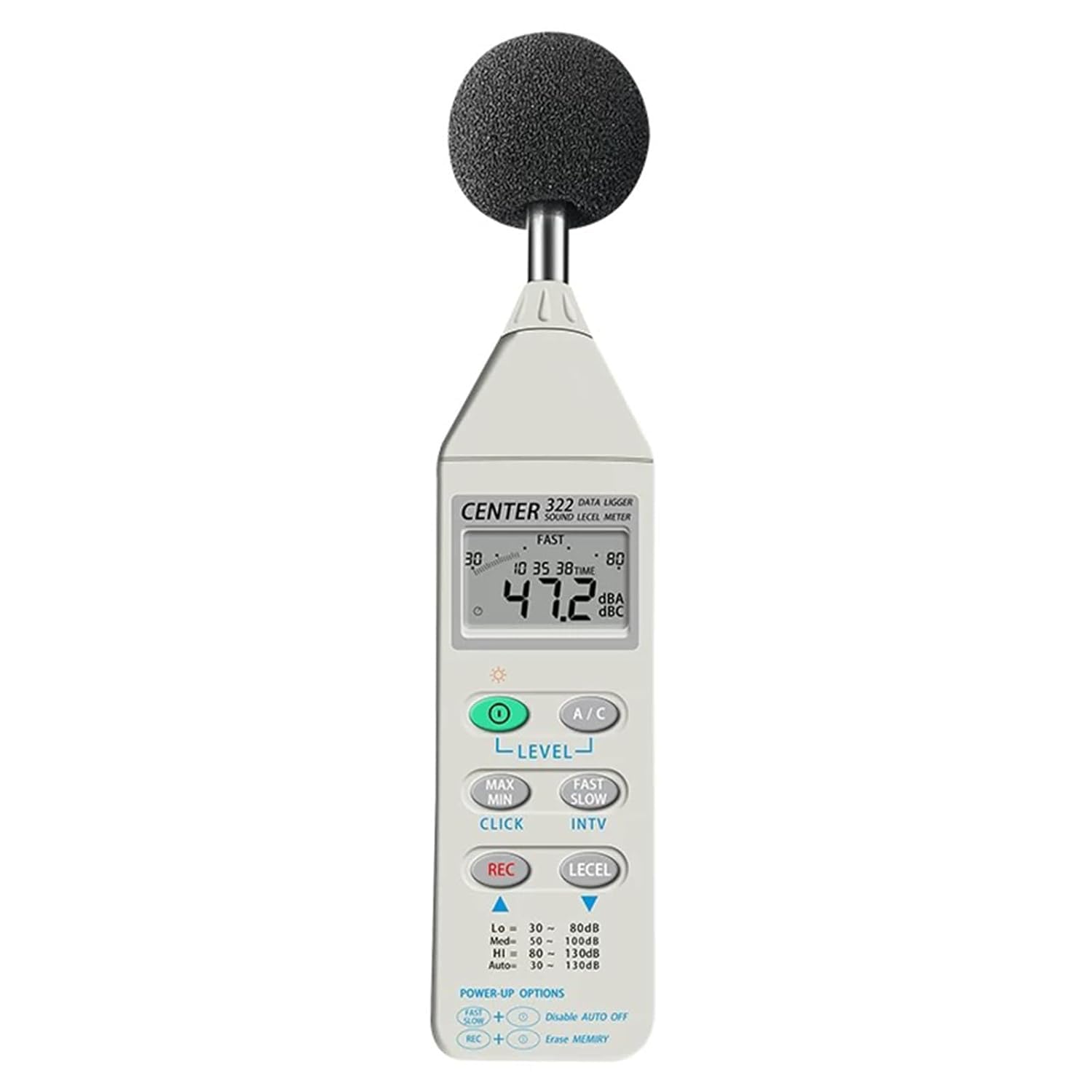 SSEYL CENTER322 Digital Sound Level Meter with Data Logger - Professional Noise Measurement Device for Industrial, Construction & Environmental Use