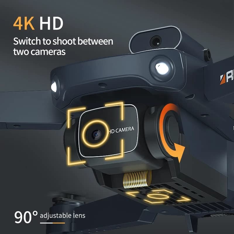 H106 4K HD Camera RC Drone with Obstacle Avoidance, Foldable Quadcopter for Adults - High Speed 360° Flips, Optical Flow Positioning, Headless Mode & One Key Return - Perfect for Aerial Photography, Travel Vlogging and Outdoor Adventure