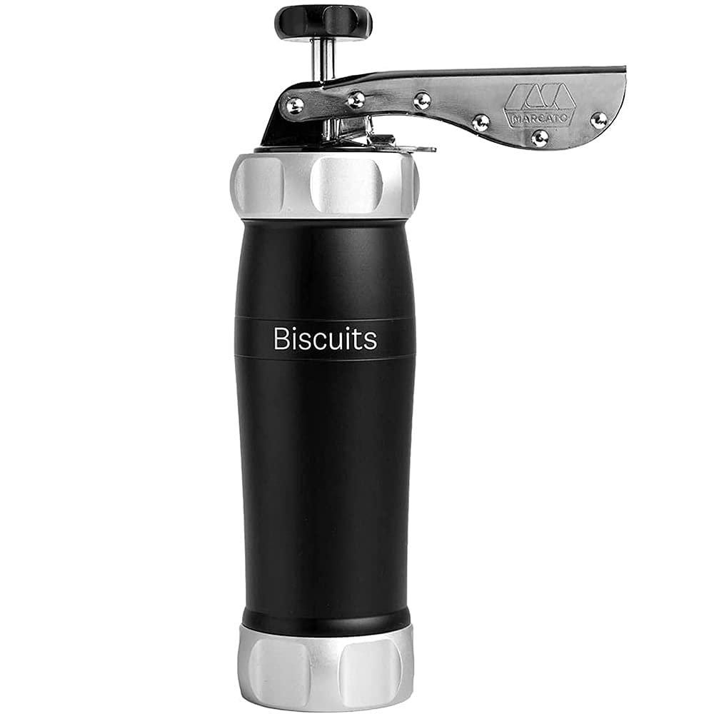 Marcato Biscotti Maker - Premium Anodized Aluminum Cookie Press for Italian Biscotti Baking - Perfect for Holiday Gifts, Coffee Pairings & Italian Dessert Making