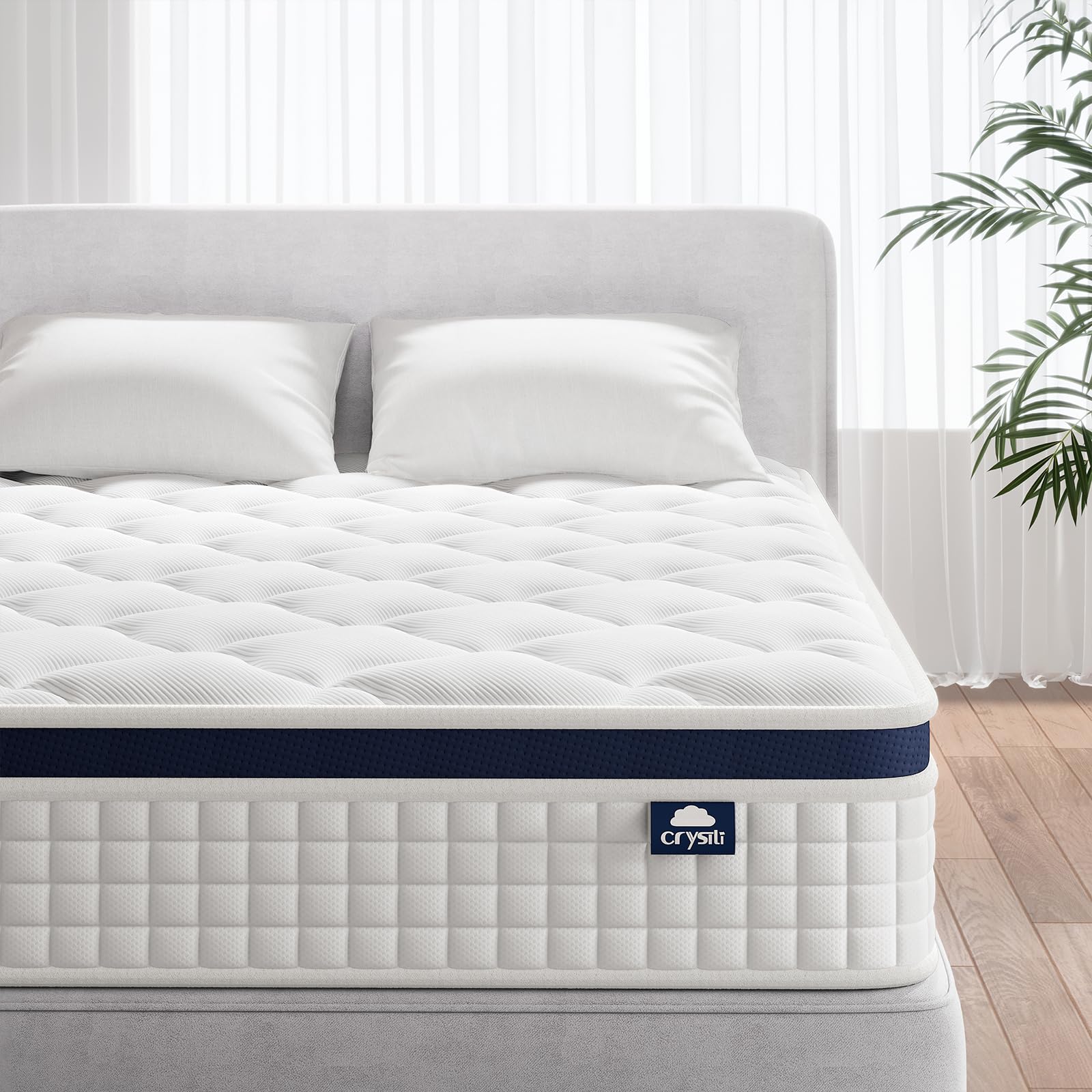 10 Inch Twin Size Hybrid Mattress in a Box - Zero Pressure Foam & Innerspring for Pressure Relief, Motion Isolation, Medium Firm - CertiPUR-US Certified - Perfect for Guest Rooms, Kids' Beds & Small Spaces