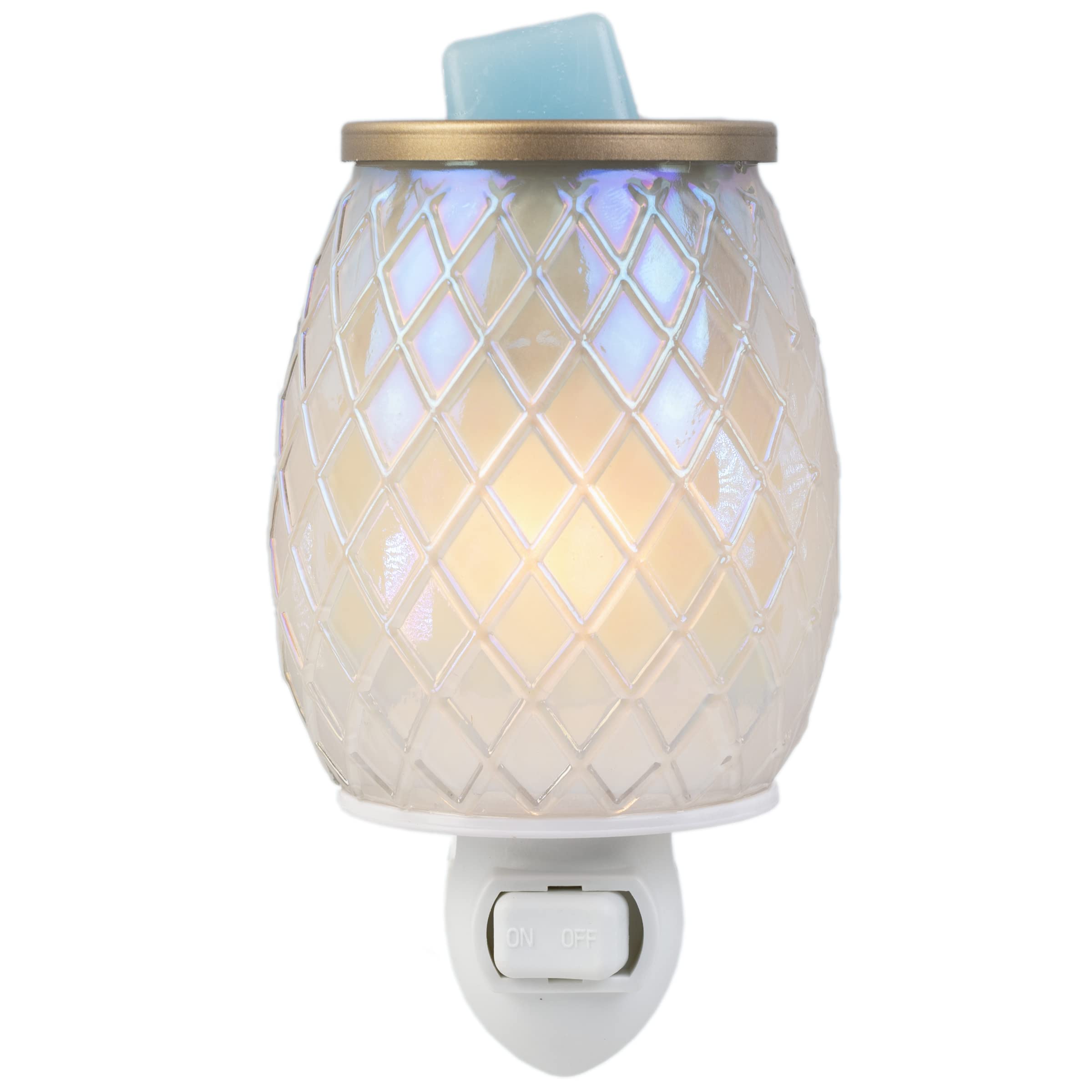 Scentsationals Electric Wax Warmer - Scented Wax Melter for Home Fragrance, Wickless Candle Alternative - Perfect for Living Room, Bedroom & Office Decor (Crystalette Cream) - Aromatherapy & Air Freshener Gift Idea