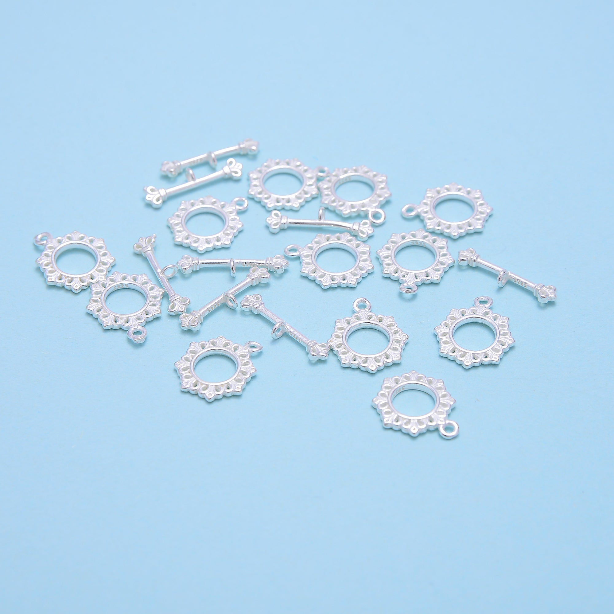 925 Sterling Silver OT Clasp 11x17mm - 2 Sets per Bag for Jewelry Making, Bracelets & Necklace Clasps - High-Quality Silver Findings for DIY Crafts