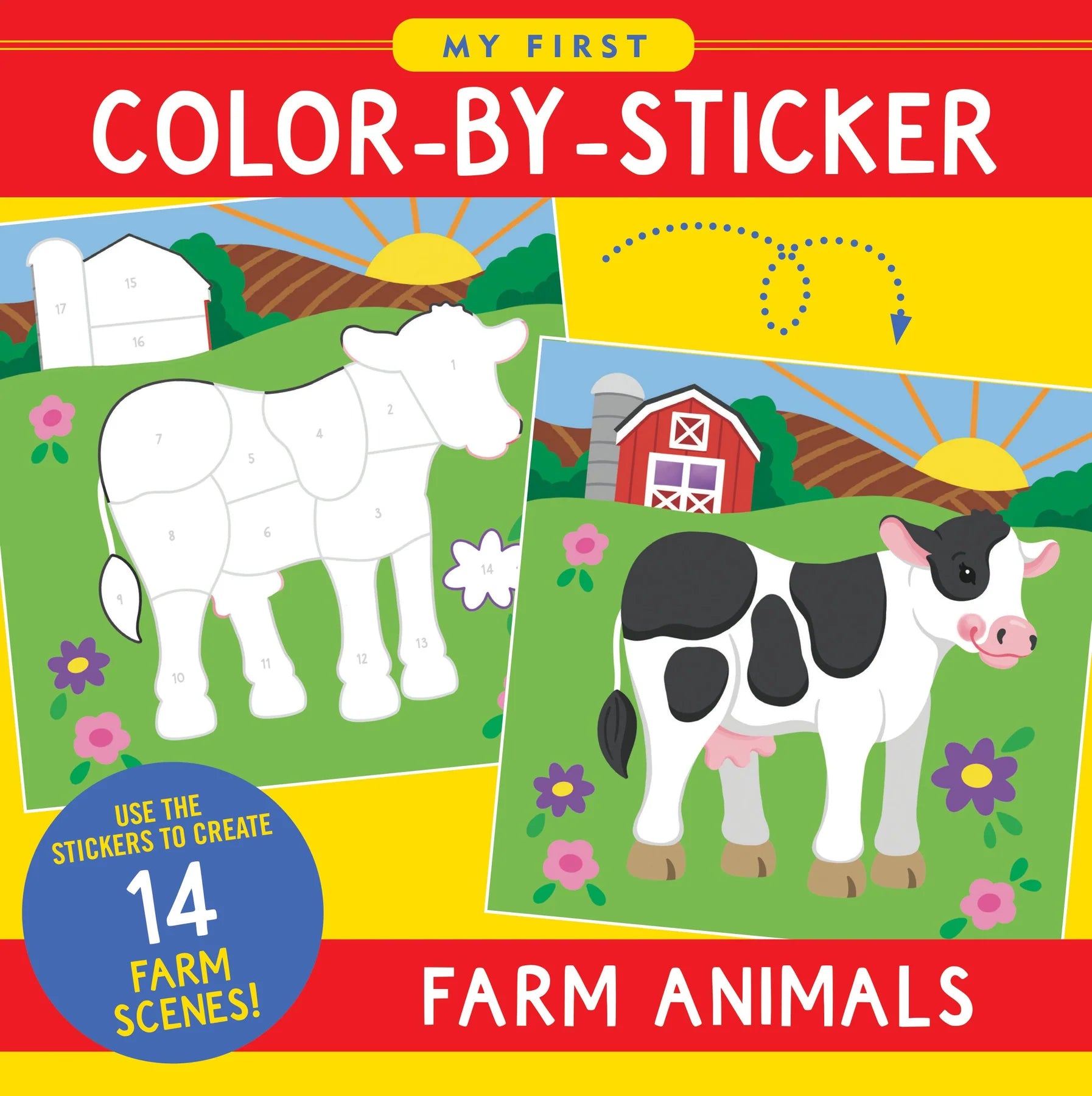 Color By Sticker Farm Animals - Fun Kids Activity Book for Creative Learning & Farm Animal Recognition - Perfect for Homeschooling, Travel & Rainy Day Activities