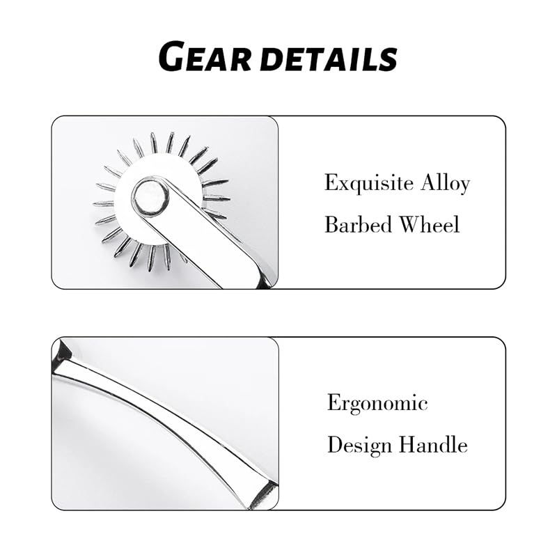 Premium Stainless Steel Wartenberg Pinwheel - BDSM Sensory Toy for Couples Foreplay, Fetish & Sensual Massage - Erotic Adult Sex Game Accessory for Bondage & SM Play - Perfect for Spicing Up Bedroom Fun & Sensory Exploration