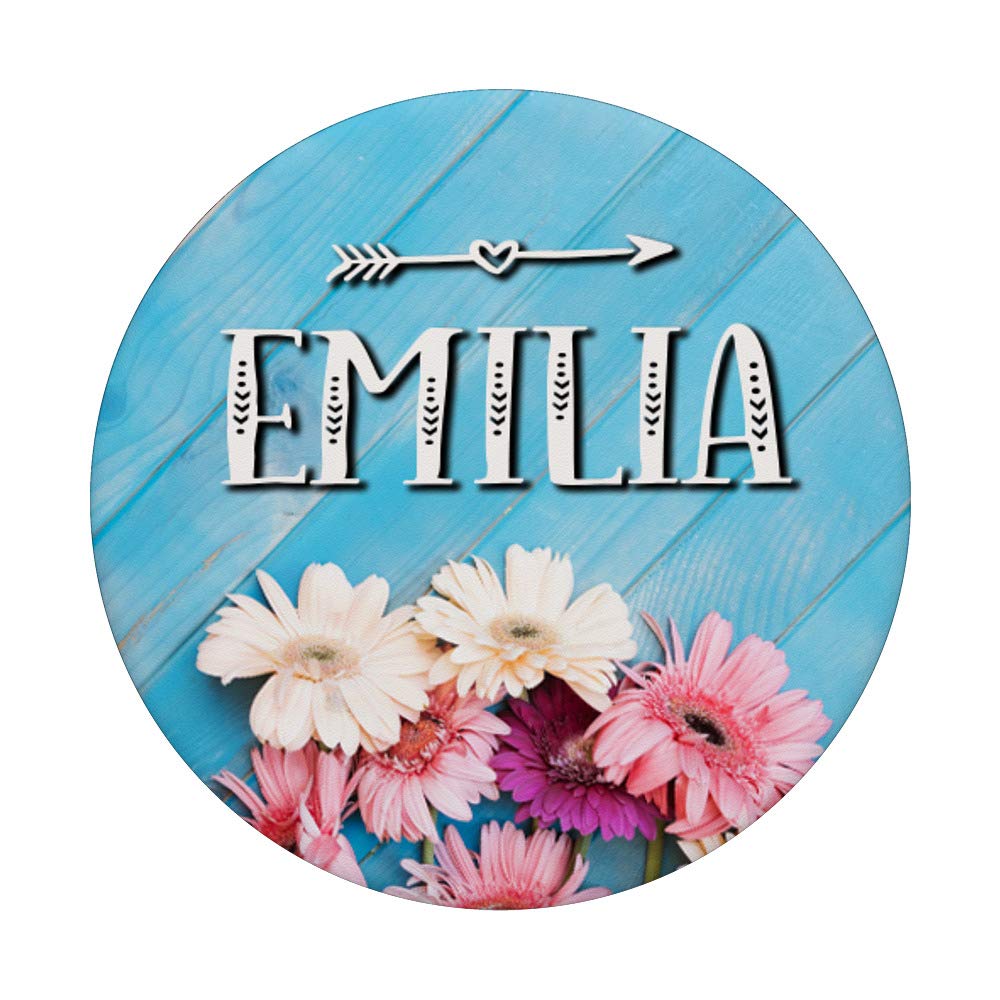 Emilia Flowers Gift - Handmade Rose in Pink, Blue & Black on Barnboard - Perfect for Home Decor, Wedding Centerpieces & Romantic Gifts