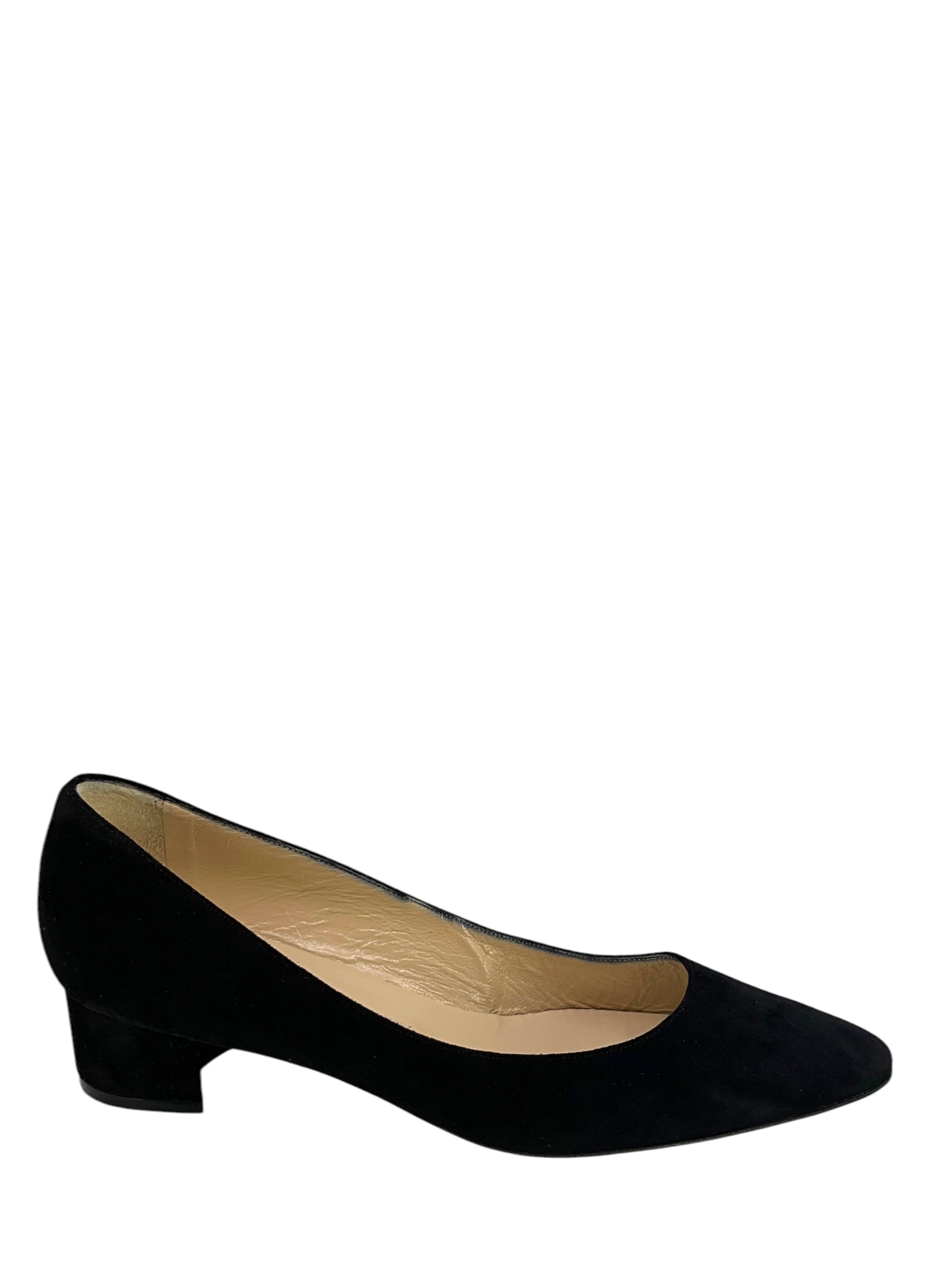 Manolo Blahnik Listony Block Heel Suede Pumps - Women's Size 10 | Comfortable & Stylish High Heels for Office, Party & Special Occasions