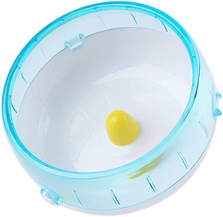 QINAIDI Silent Hamster Exercise Wheel - 3 Sizes (21cm, 25cm, 30cm) & 2 Colors (Blue/Pink) - Noiseless Rotating Running Disc for Small Pets - Perfect for Hamsters, Gerbils & Mice Cage Accessories - Great for Nighttime Play & Daily Workouts