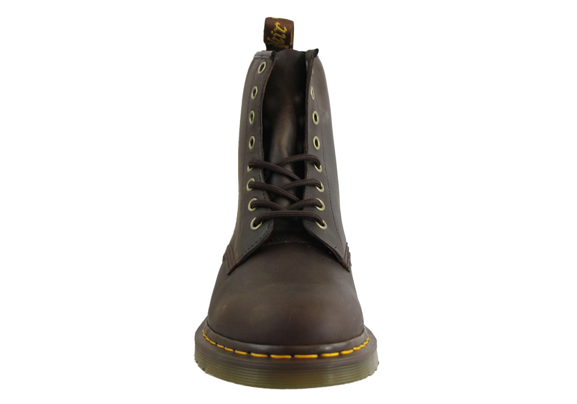 Dr. Martens 1460 8-Eye Gaucho Crazy Horse Leather Unisex Combat Boots - Perfect for Punk Fashion, Street Style & Everyday Wear