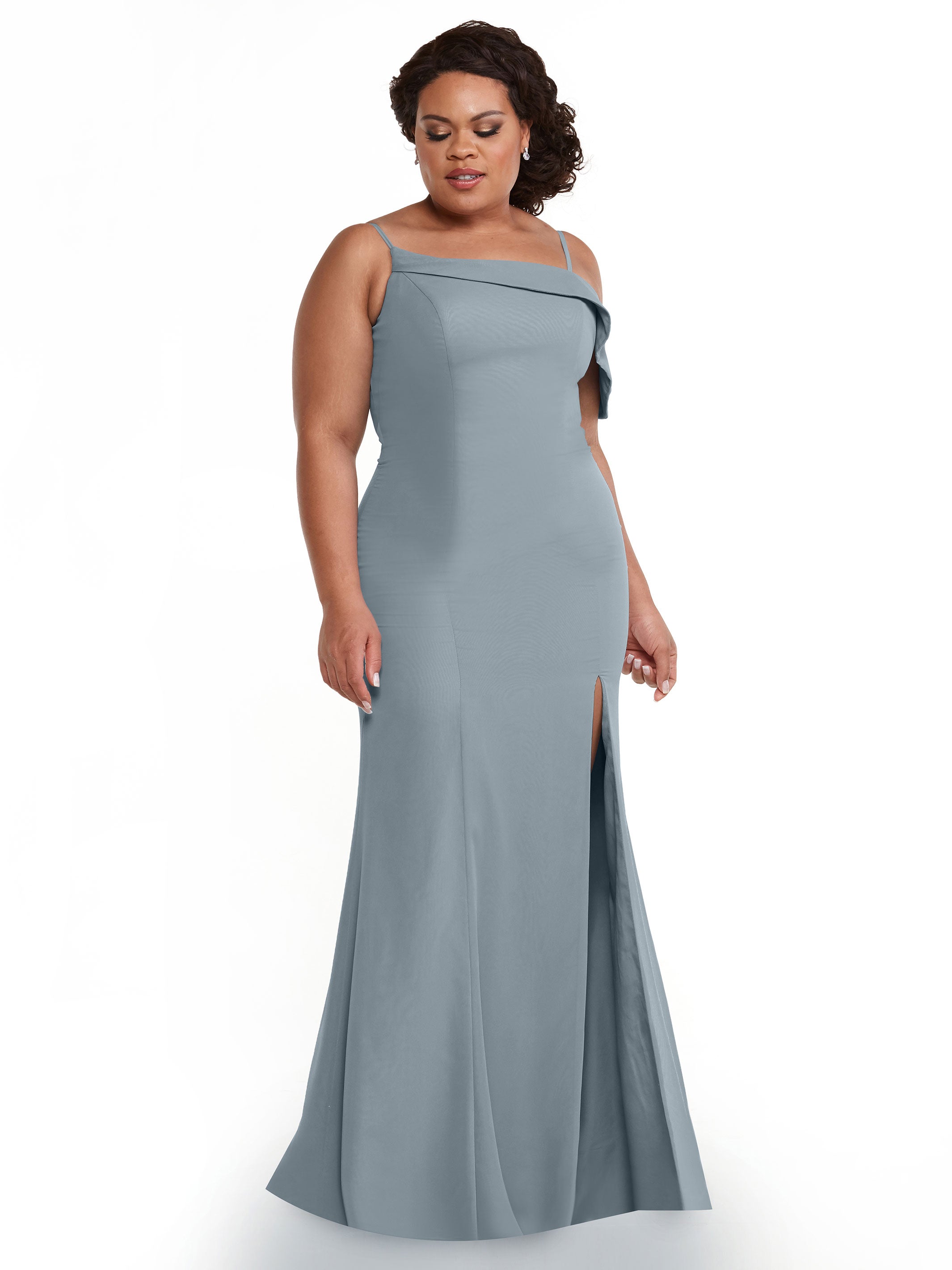 Elegant One Shoulder Fit and Flare Chiffon Bridesmaid Dress - Perfect for Weddings, Prom, and Formal Events