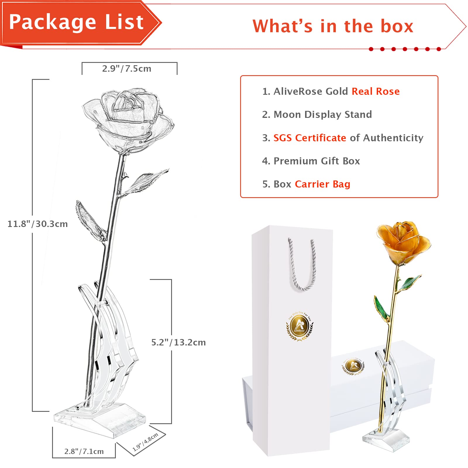 24K Gold Plated Real Rose in Yellow - Luxury Eternal Rose Gift for Anniversary, Valentine's Day, Mother's Day & Birthday - Romantic Home Decor with Display Stand