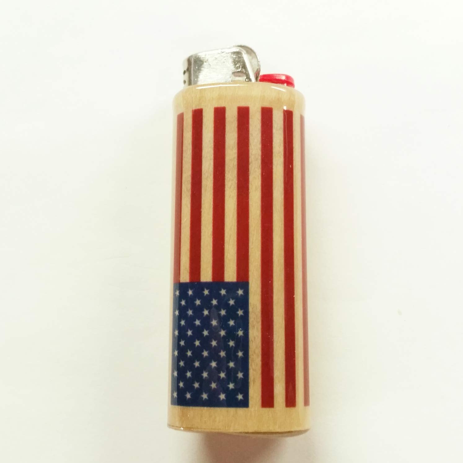 American Flag Bic Lighter Case Cover for Outdoor Camping