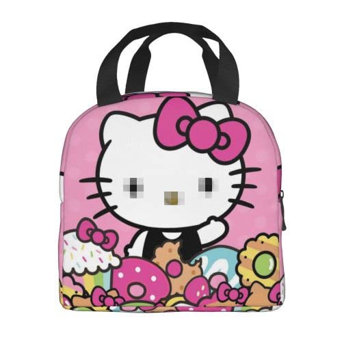 Insulated Anime Lunch Bag for Women - Leakproof Portable Lunch Box Tote for Office, Work, Picnic & Travel - Cute Bento Lunch Bag for School, College, Gym & Outdoor Activities