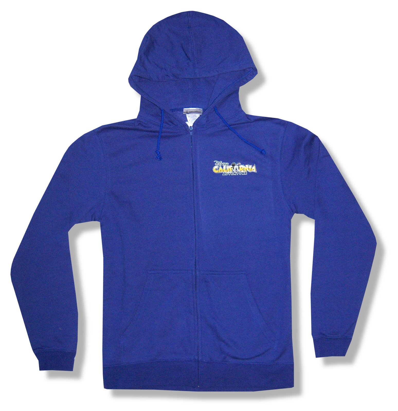 Disney California Adventures Zip Up Hoodie Sweatshirt for Women & Men - Cozy Fleece Pullover with Hood (Small, Blue) - Perfect for Theme Park Visits, Casual Outings & Disney Fan Gifts