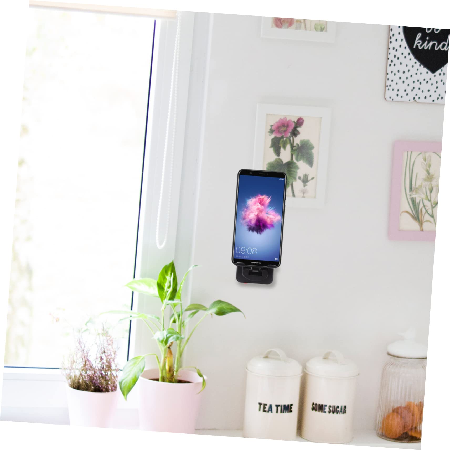 HOMSFOU 2-Pack Rotating Phone Stand Holder - 360° Adjustable Phone Mount for Desk, Car & Table - Perfect for Watching Videos, Video Calls & Hands-Free Use