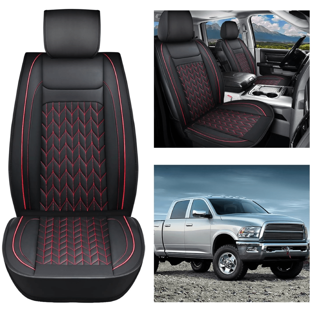 Premium Front Seat Covers for Dodge Ram 1500/2500/3500 (2009-2024) - Custom Fit, Durable Protection for Truck Seats - Perfect for Work, Off-Road & Daily Driving