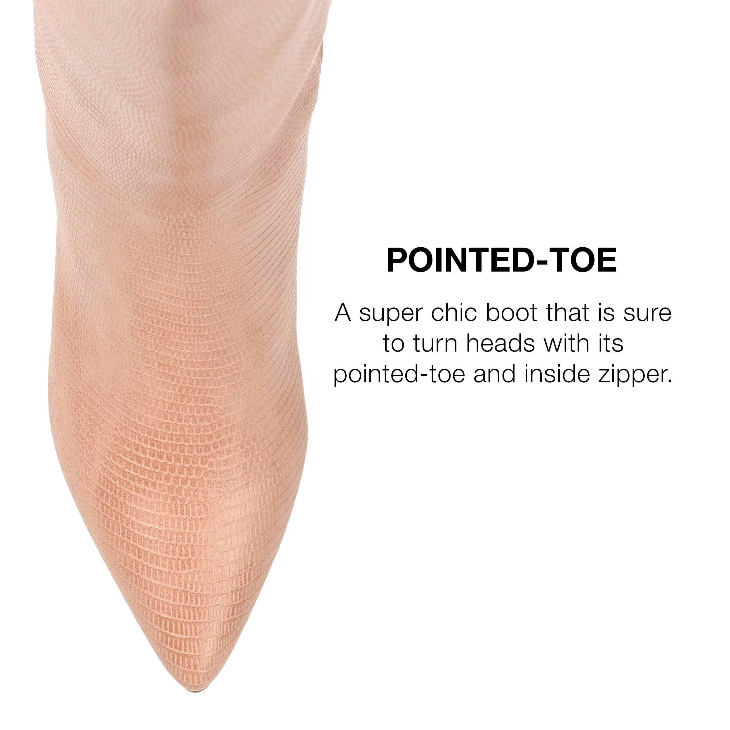 Journee Women's Estrella Knee High Boots - Pointed Toe, Comfort Foam, Fashionable & Stylish (Perfect for Office, Date Night & Winter Outfits)