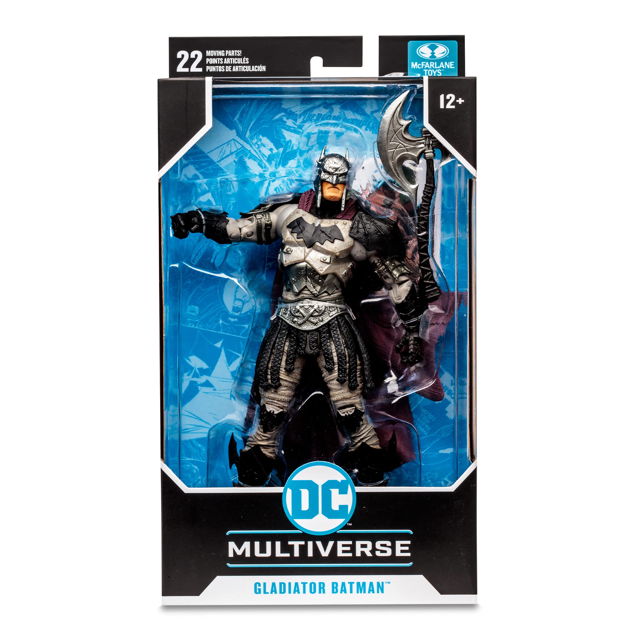 McFarlane Toys DC Multiverse 7-Inch Gladiator Batman Action Figure (Dark Metal) - Collectible DC Comics Superhero Toy for Display & Role Play