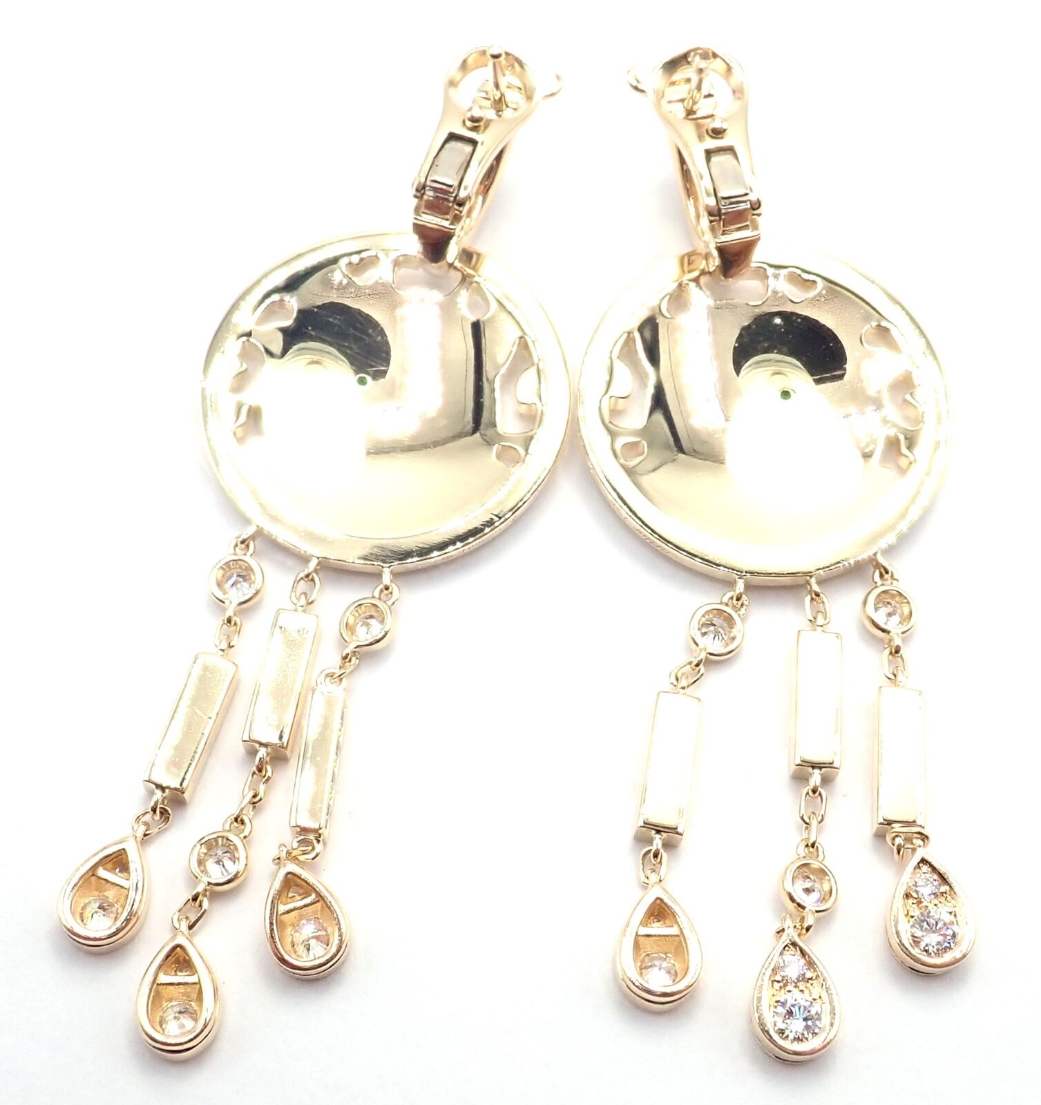 Authentic Cartier Panther 18K Yellow Gold Diamond Lacquer Tsavorite Earrings | Luxury Jewelry for Women | Perfect for Gifts, Parties & Special Occasions