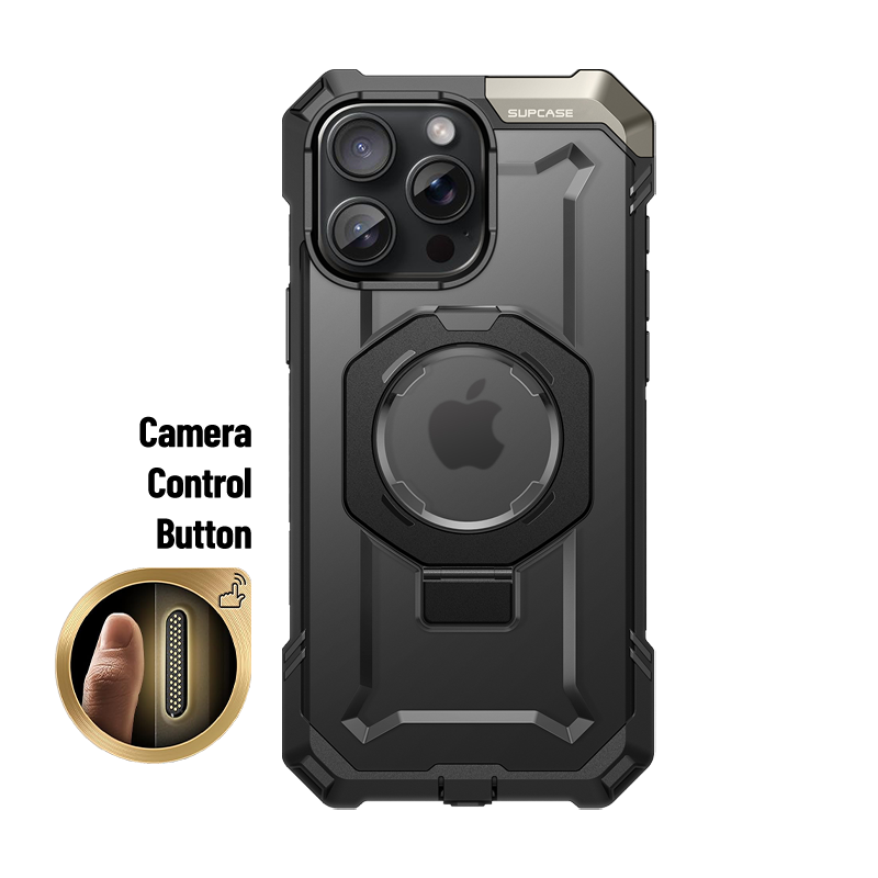 iPhone 16 Pro Max 6.9 Inch Shockproof Case with MagSafe & Camera Control Button - Premium Protective Phone Cover in Black | Perfect for Outdoor Adventures, Travel & Daily Use