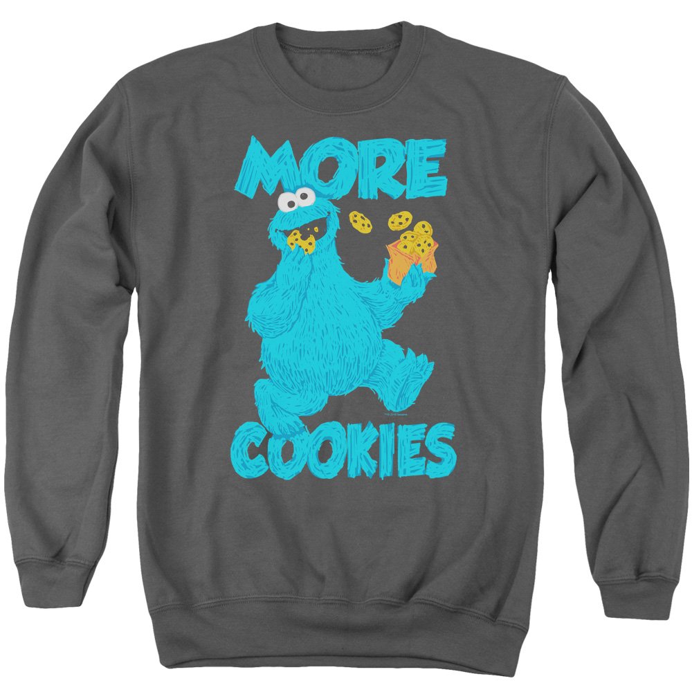 Sesame Street More Cookies Unisex Adult Crewneck Sweatshirt for Men & Women - Casual Comfort Wear for Everyday, Lounge & Street Style Fashion