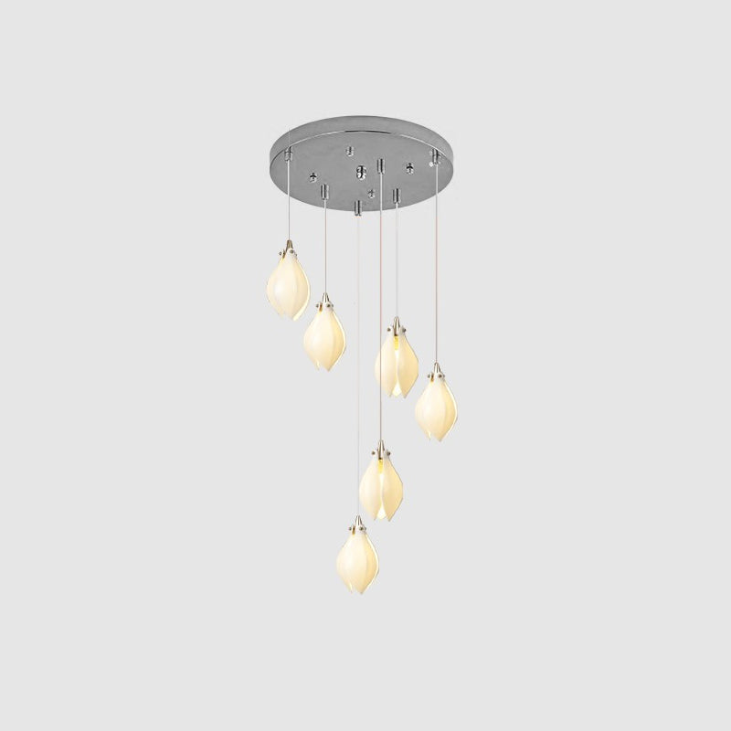 Celeste Flora Pendant Light - Modern Floral Glass Ceiling Lighting Fixture for Dining Room, Kitchen Island, Bedroom & Living Room Decor