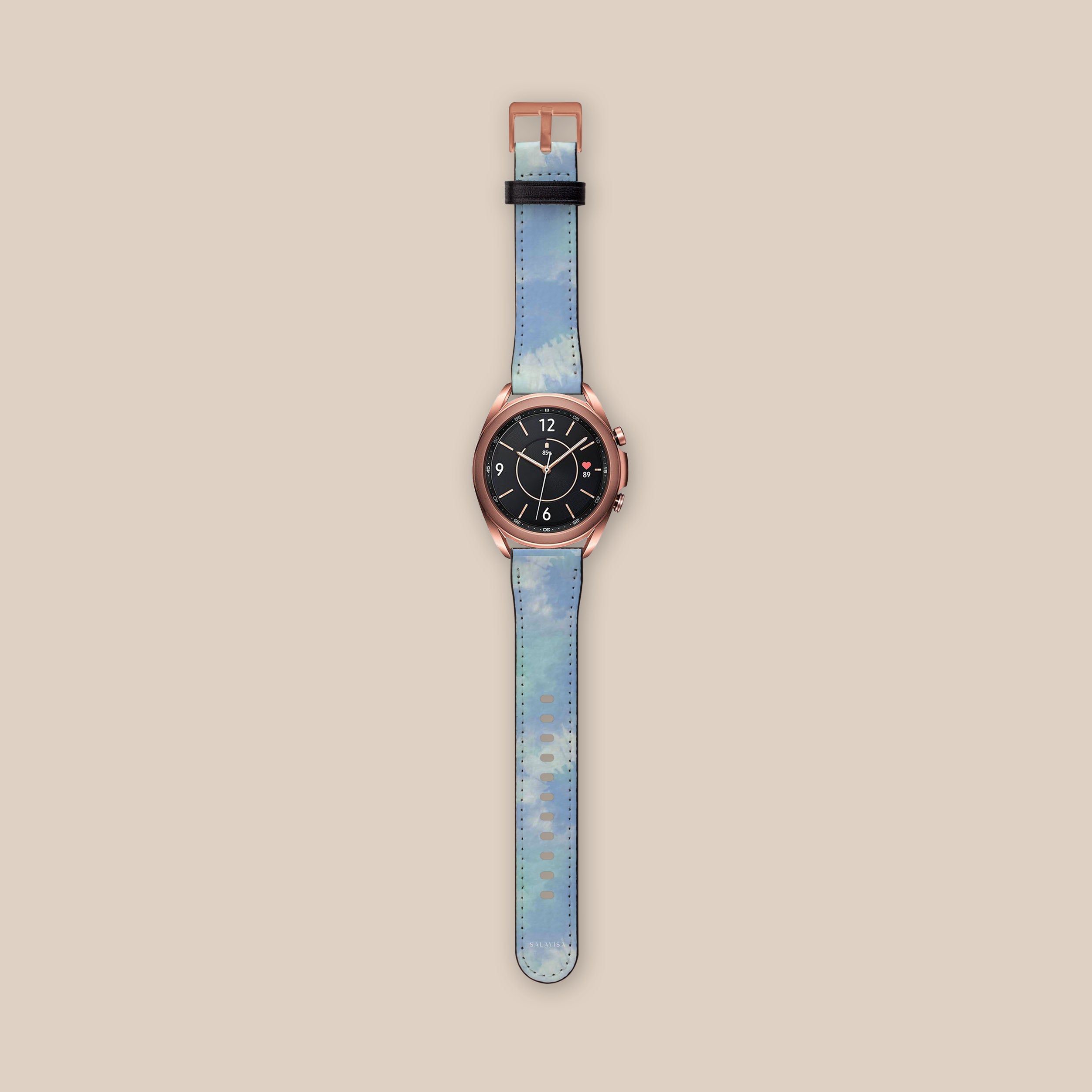 Ocean Green Tie Dye Galaxy Watch Band for Samsung Galaxy Watch 4/5/6 - Stylish & Comfortable Replacement Strap for Workout, Running & Everyday Use