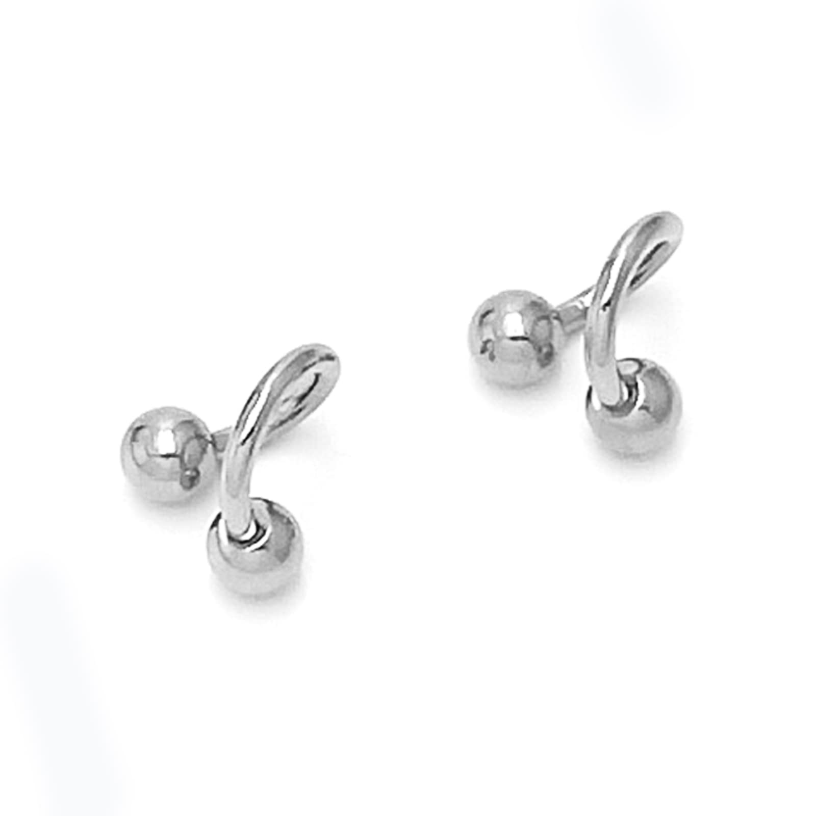 Twisted Small Silver Hoop Earrings for Women - Hypoallergenic White Gold Plated Lightweight Modern Jewelry | Perfect for Everyday Wear, Parties & Gifts