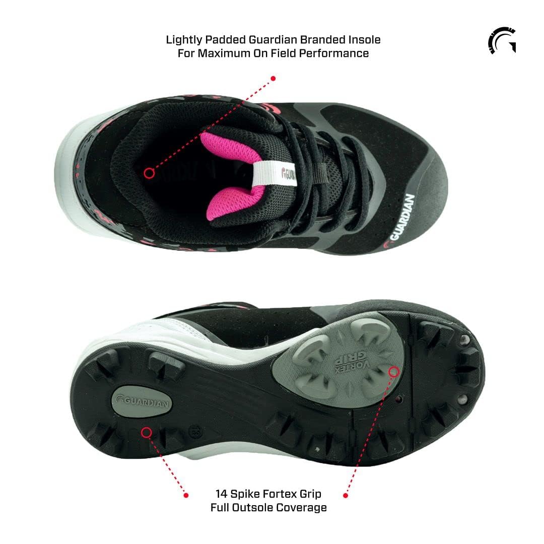 Guardian Youth Baseball Cleats for Boys & Girls - High Top Baseball Shoes for Kids - Non-Slip Softball Cleats with Ankle Support | Perfect for Little League, Training, and Field Sports