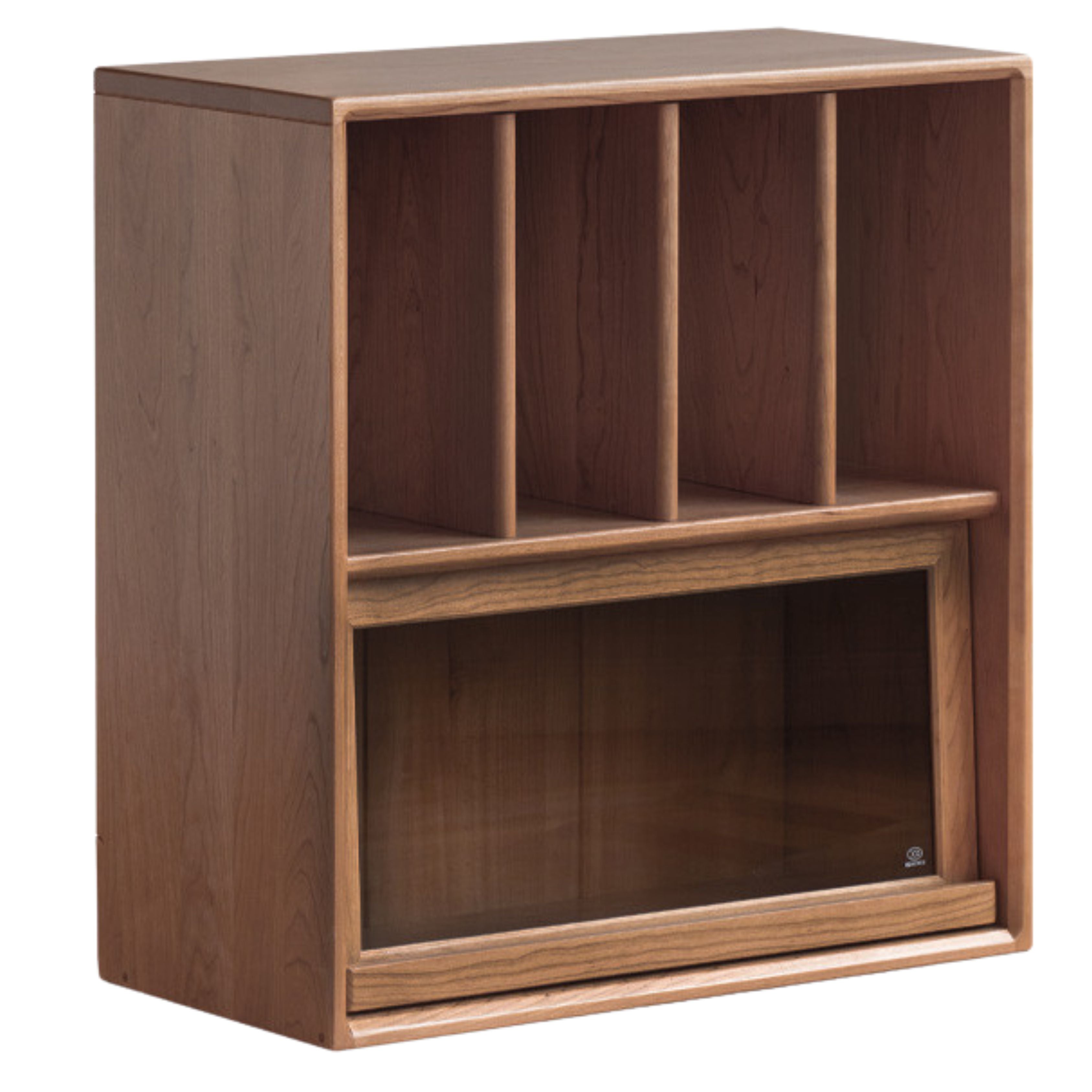 Premium Solid Oak & Black Walnut Modular Bookcase - Modern Luxury Wooden Bookshelf for Home Office, Living Room, and Library Organization