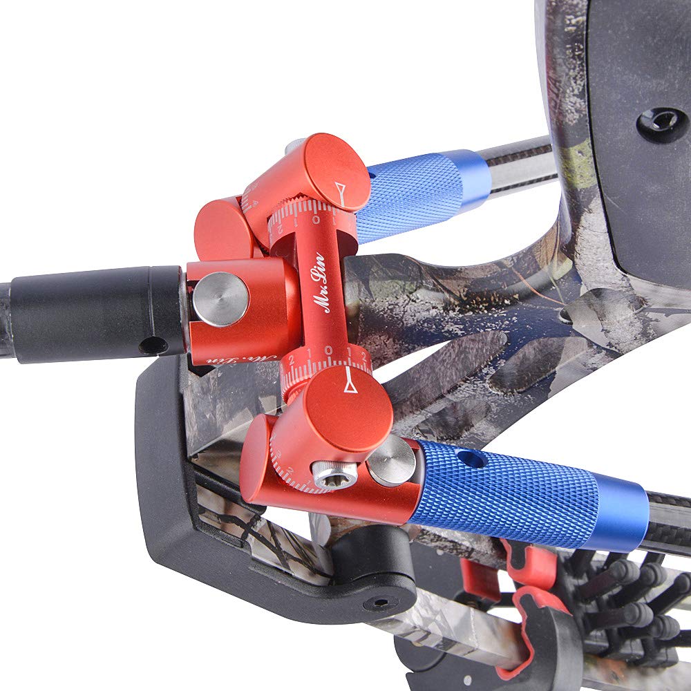 AMEYXGS Adjustable V-Bar Bow Stabilizer - Single/Double Side Archery Stabilizer Mount with Quick Disconnect | Perfect for Target Shooting, Hunting & Bowfishing