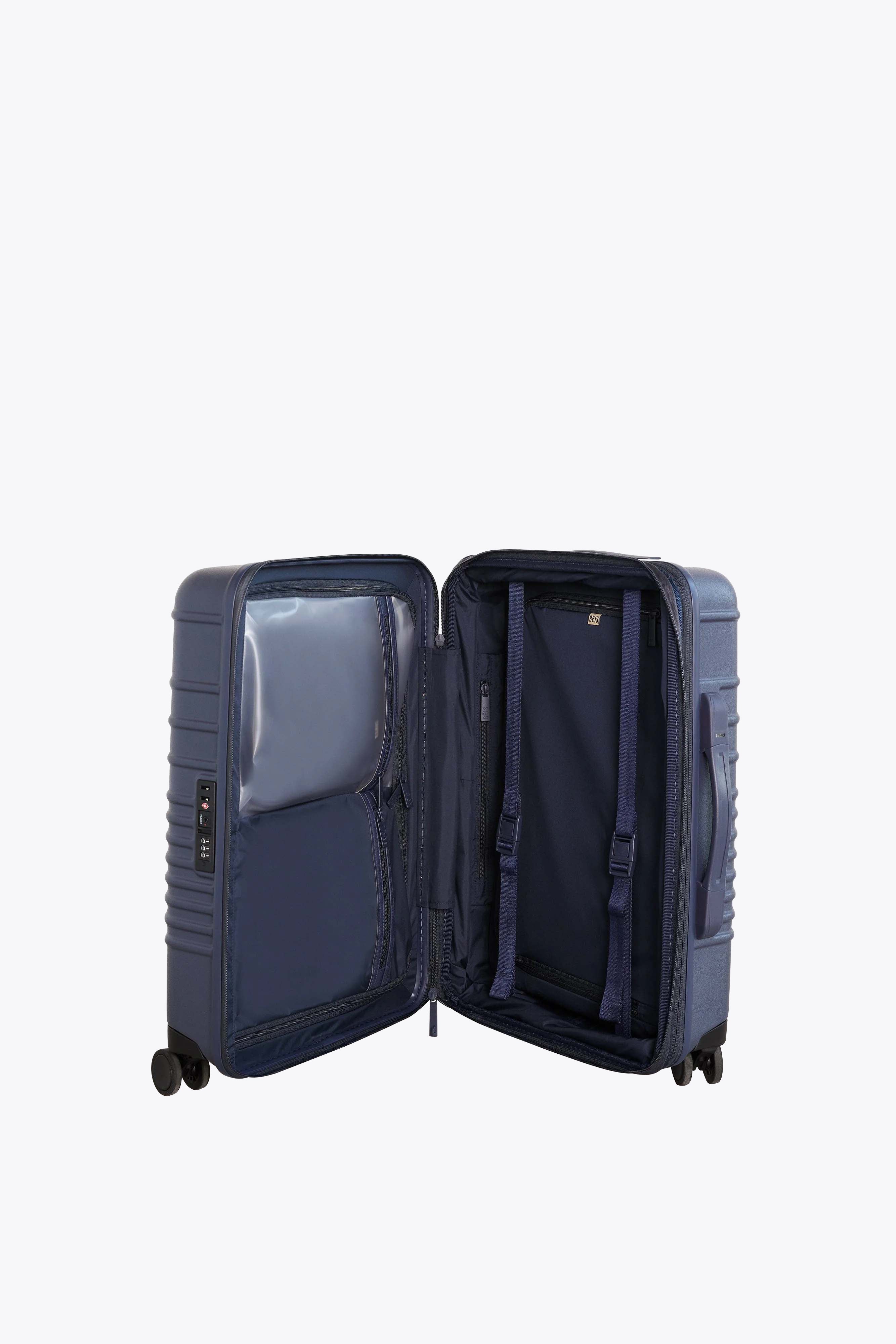 Navy Blue Carry On Luggage with Spinner Wheels - Perfect for Air Travel, Business Trips & Weekend Getaways