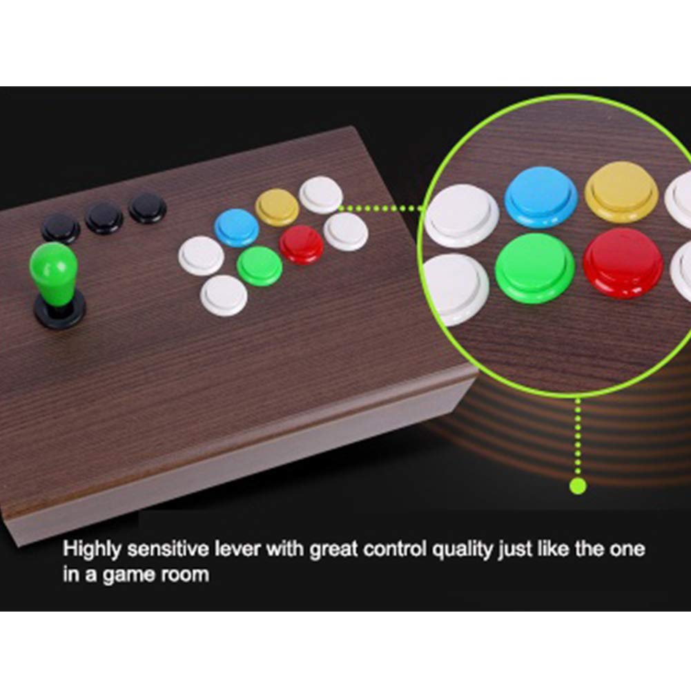 Premium MDF Arcade Joystick with Hinge Attachment - Compatible with Windows PC & PS3/PlayStation 3 - Perfect for Retro Gaming & Fighting Games