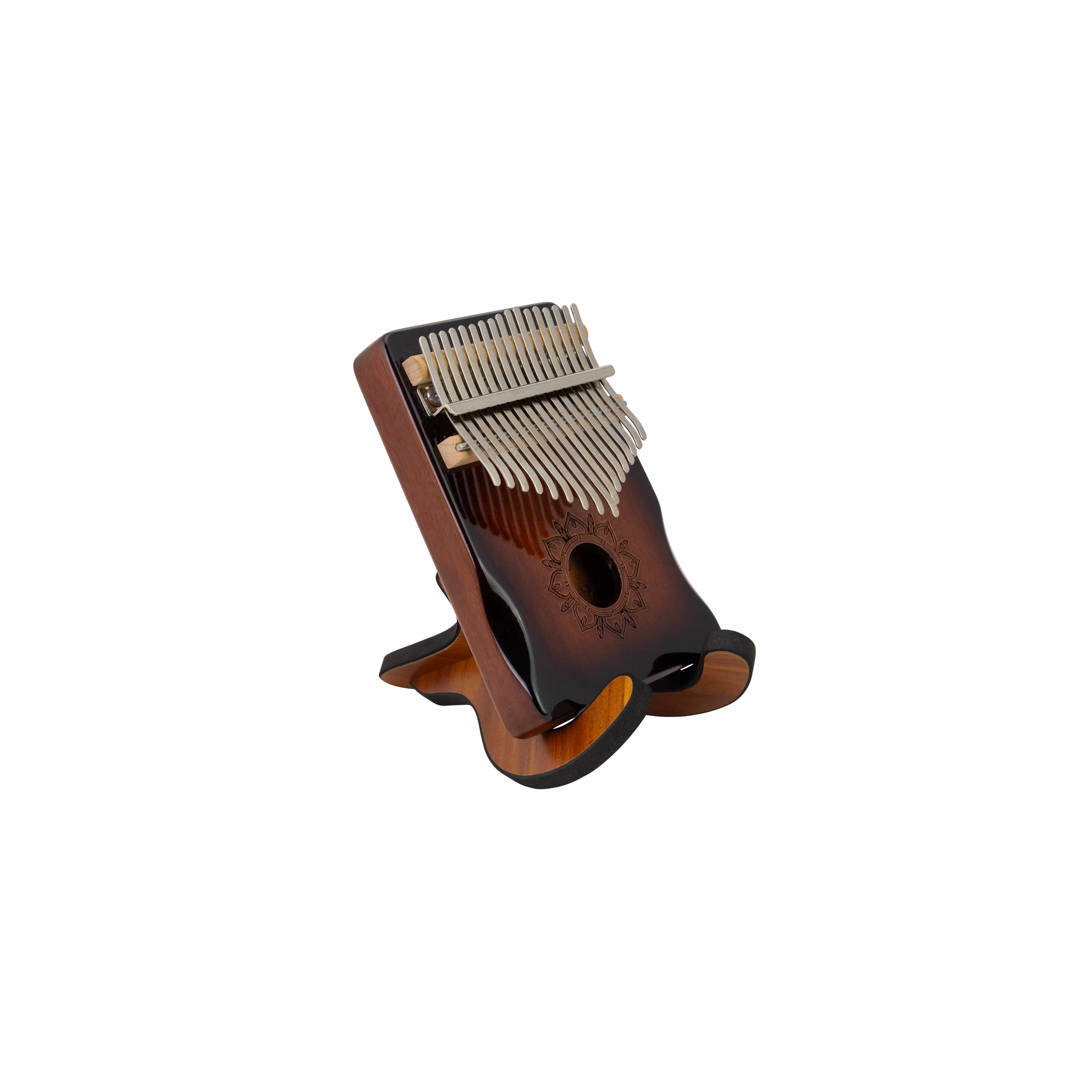 17 Key Kalimba Thumb Piano with Stand & Hard Case - Portable Musical Instrument for Beginners, Adults & Kids - Perfect for Relaxation, Music Therapy & Home Decor (BKS01 MC)