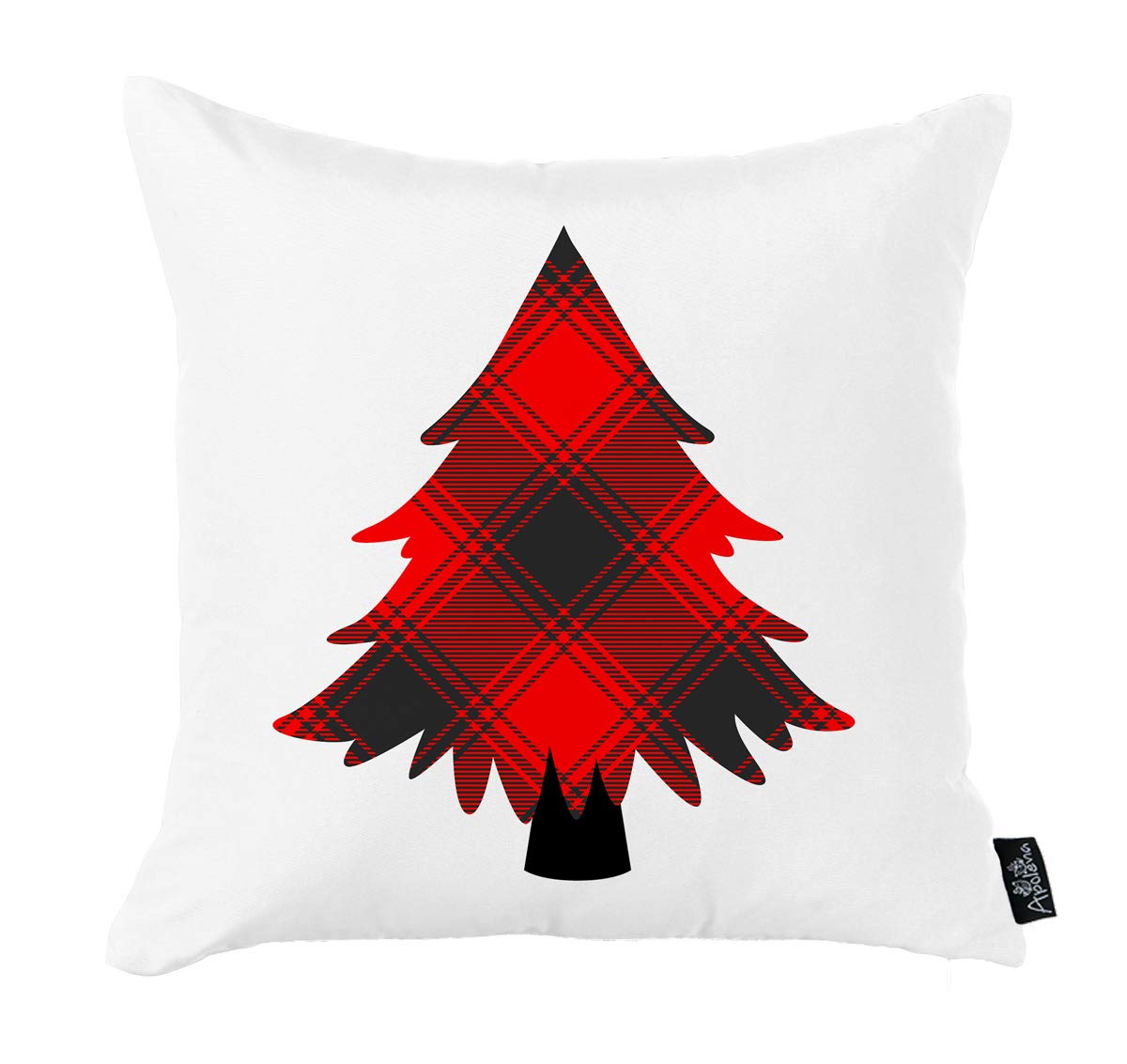 Santa & Merry Christmas Decorative Throw Pillow Covers - 18x18 Inch Holiday Cushion Covers with Festive Noel Tree Design for Sofa, Bed & Home Decor