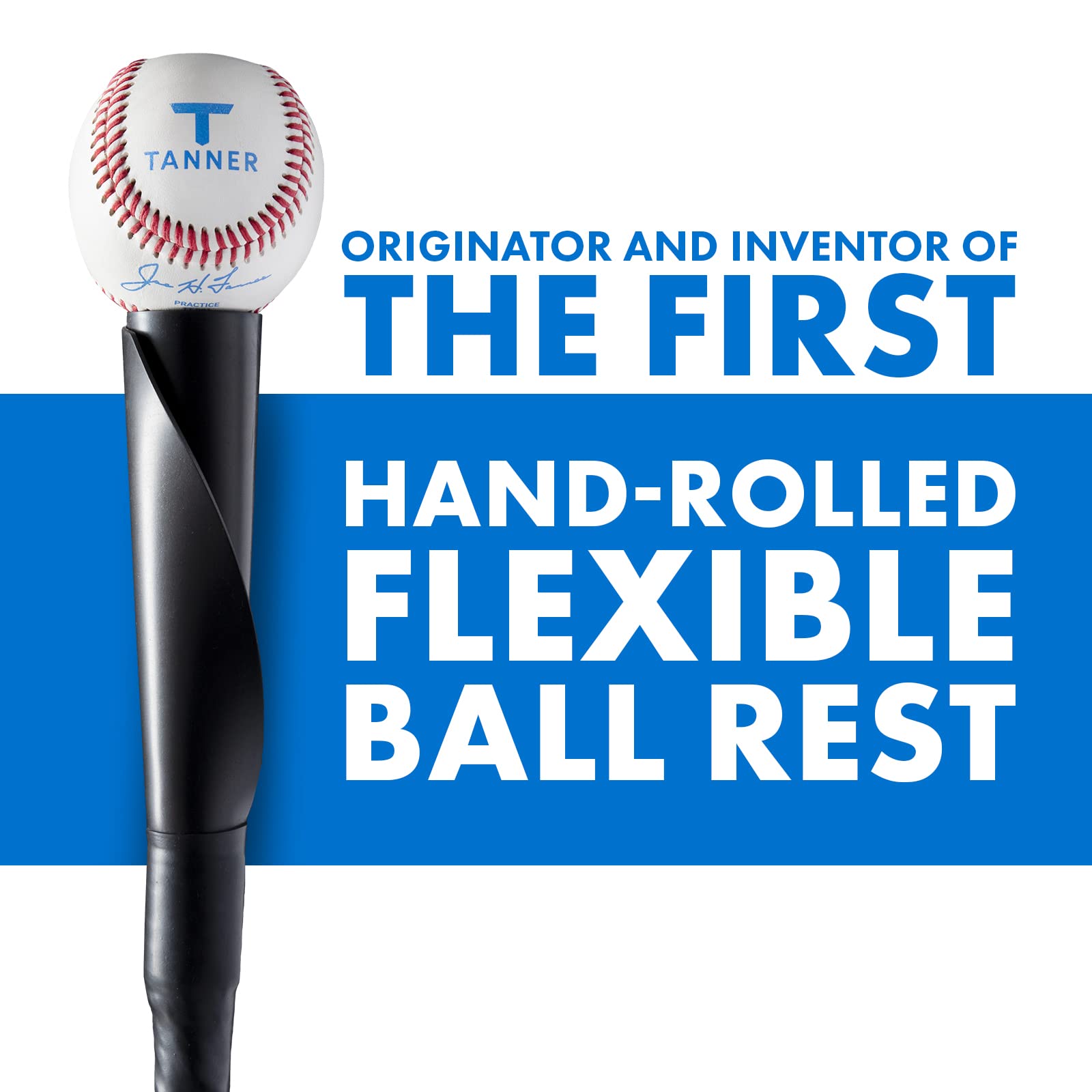 Tanner Pro Batting Tee - Professional Weighted Baseball & Softball Hitting Tee for Training | Adjustable Height 26-43