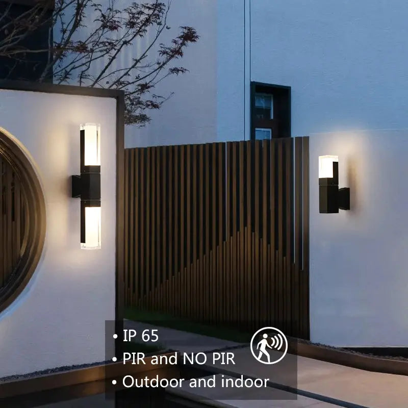 Aluminum Motion Sensor Outdoor Wall Sconce Light - Waterproof LED Security Lighting for Porch, Garage, Garden & Pathway - Energy Efficient & Weather Resistant