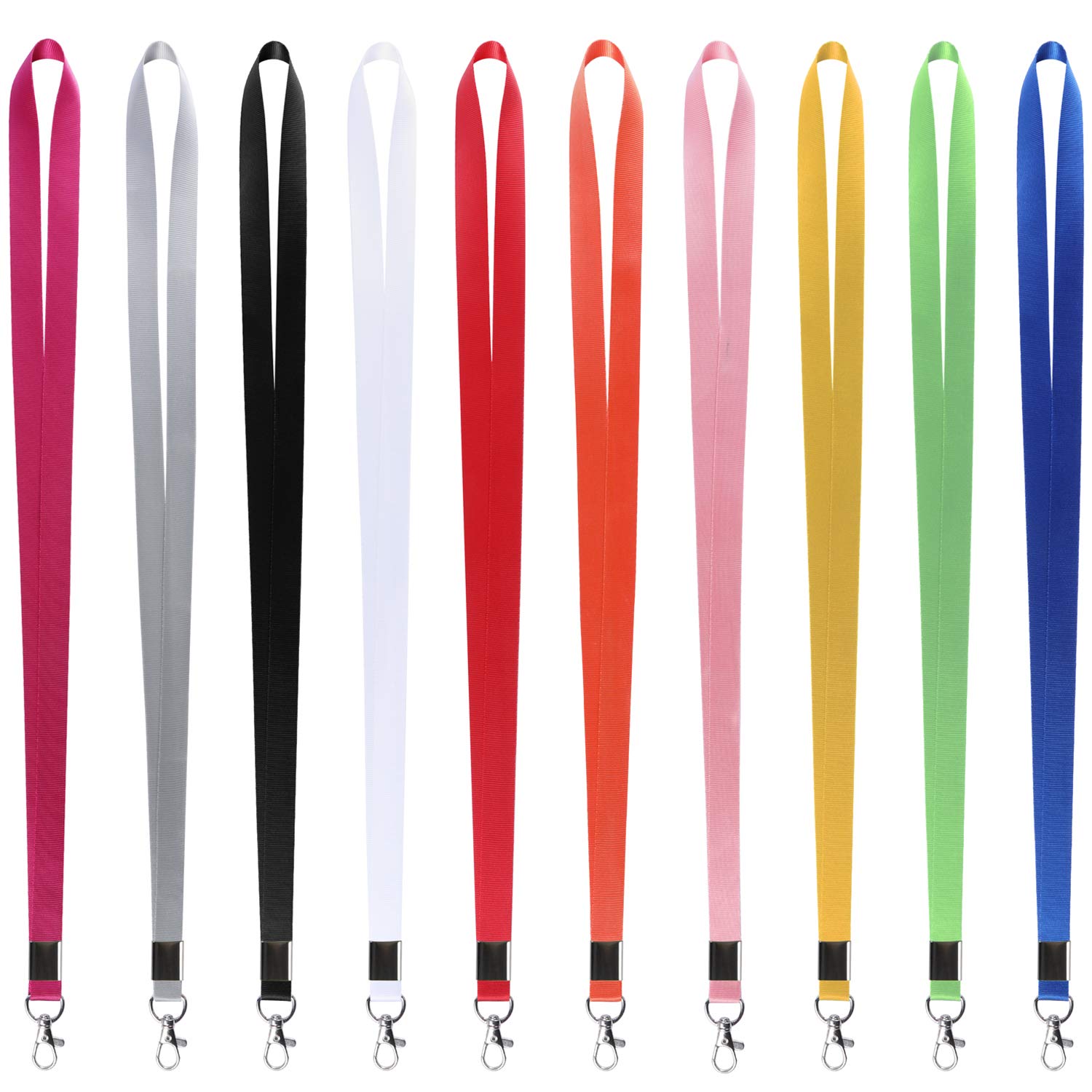 YOUOWO 10 Pack Colorful Lanyards for Keys & ID Badges - Office, Cruise, Kids