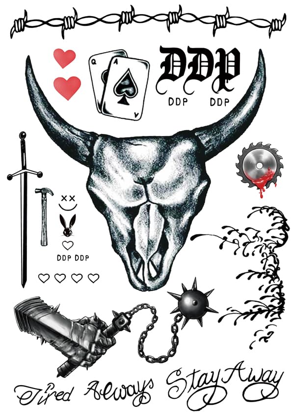 Temporary Fake Face Tattoos for Halloween - Waterproof & Realistic Body Art for Costume Parties, Cosplay & Festive Events