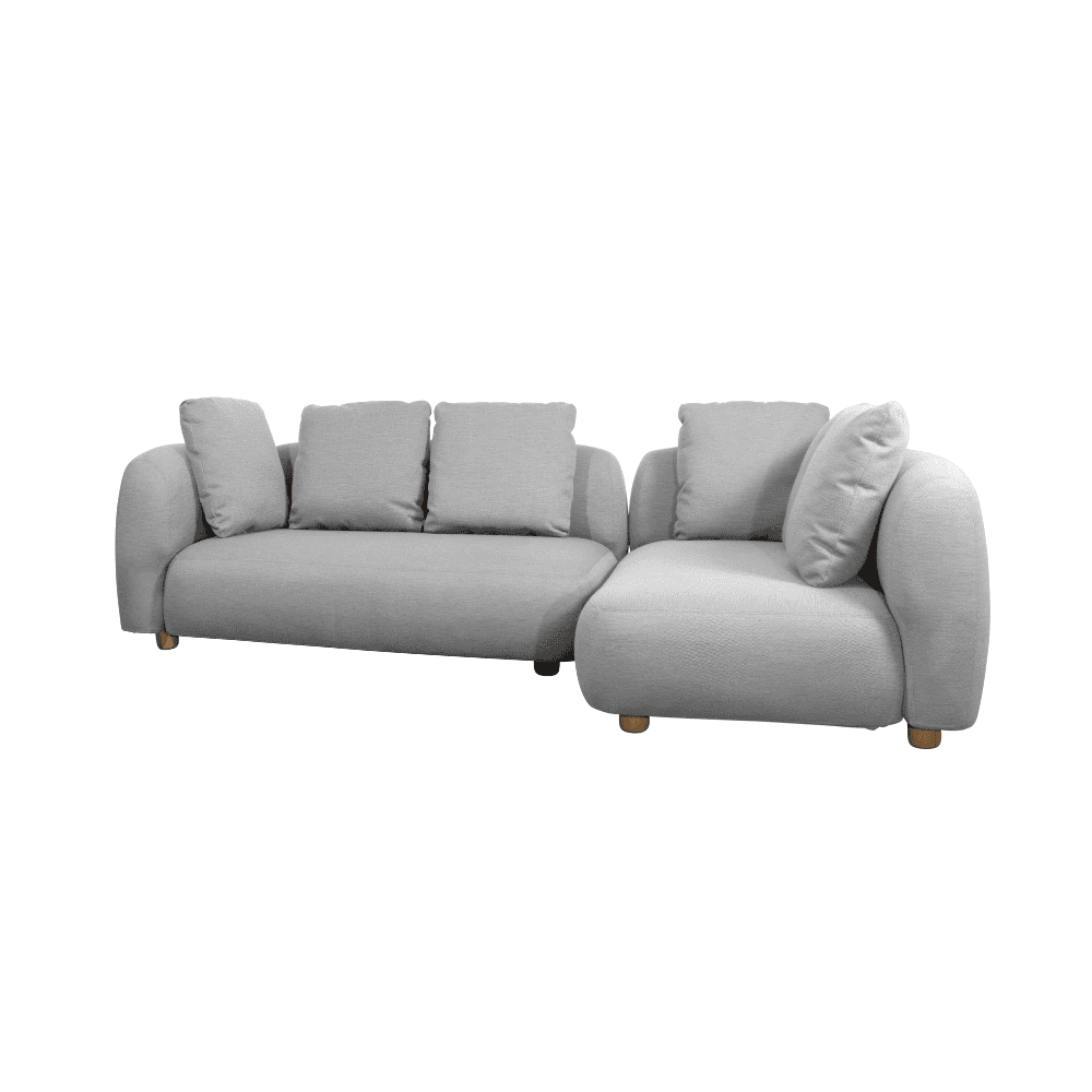 Outdoor Corner Sofa Set with 2 Right Modules - Waterproof & Durable Patio Furniture for Garden, Poolside, and Backyard Relaxation