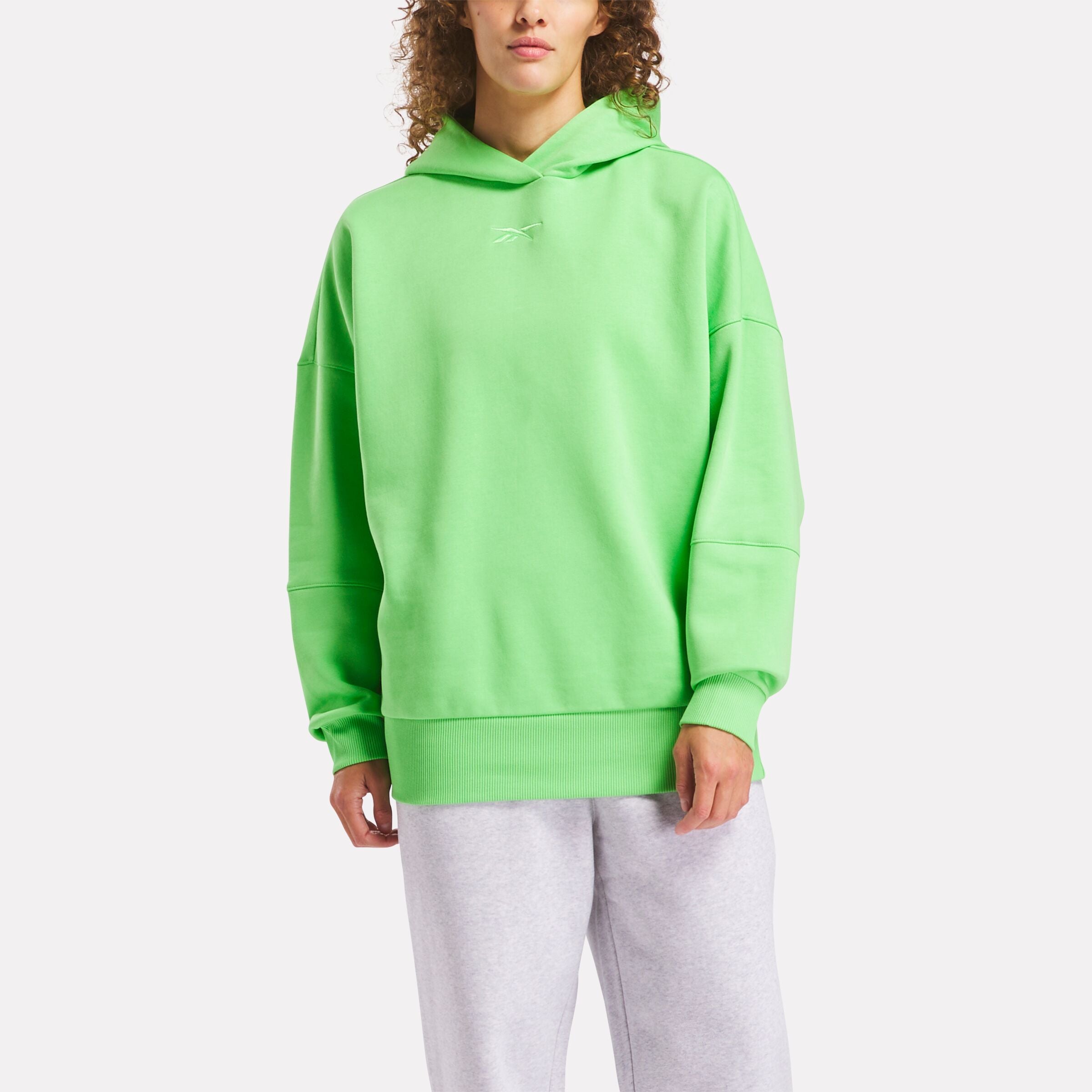 Luxury Oversized Hoodie for Women - Solar Lime Color, Soft Fleece Pullover Sweatshirt, Cozy Loungewear for Casual Outfits, Gym, and Travel