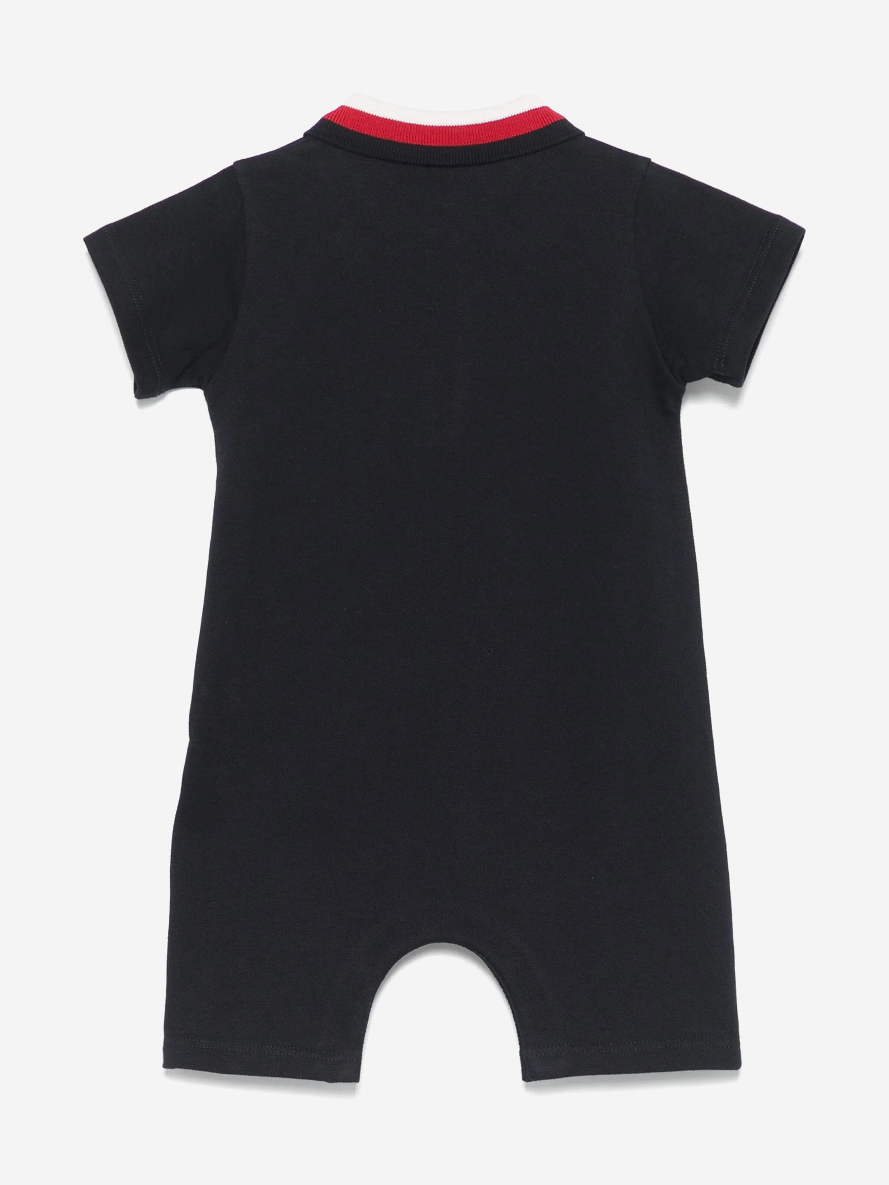 **Navy Blue Baby Boys Logo Romper - Soft Cotton Onesie for Newborns & Infants - Perfect for Playdates, Photo Shoots & Everyday Wear**
