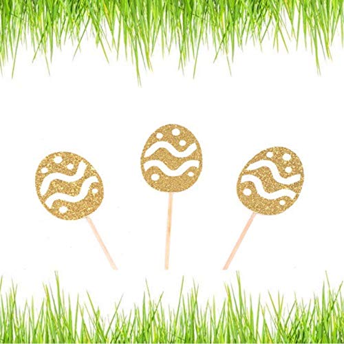 Atelier Elegance Easter Egg Cupcake Toppers - Premium Easter Party Decorations for Cupcakes, Cakes & Desserts - Perfect for Easter Celebrations, Spring Parties & Holiday Baking