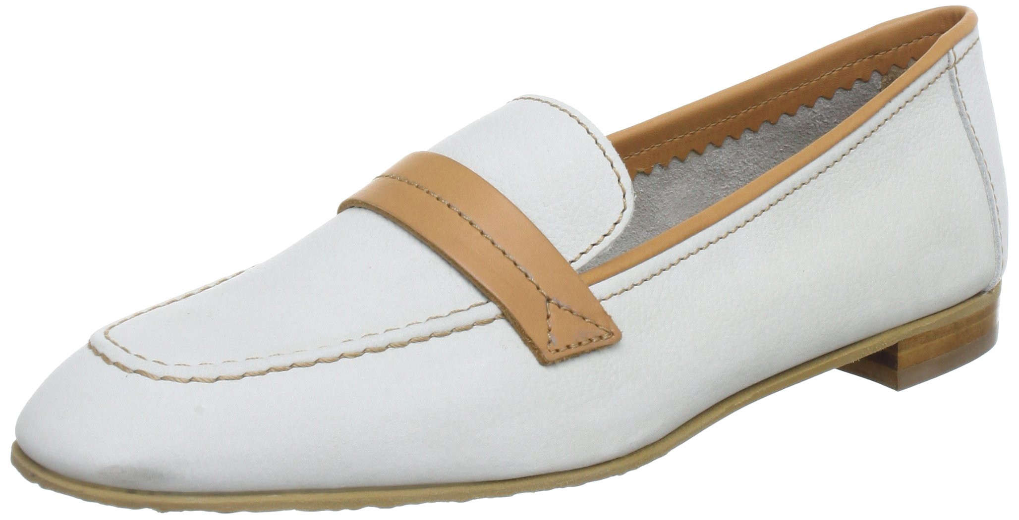 Accatino Women's 840488 White Moccasin Shoes - Comfortable Slip-On Loafers for Women Size 5 | Perfect for Casual Wear, Office & Travel