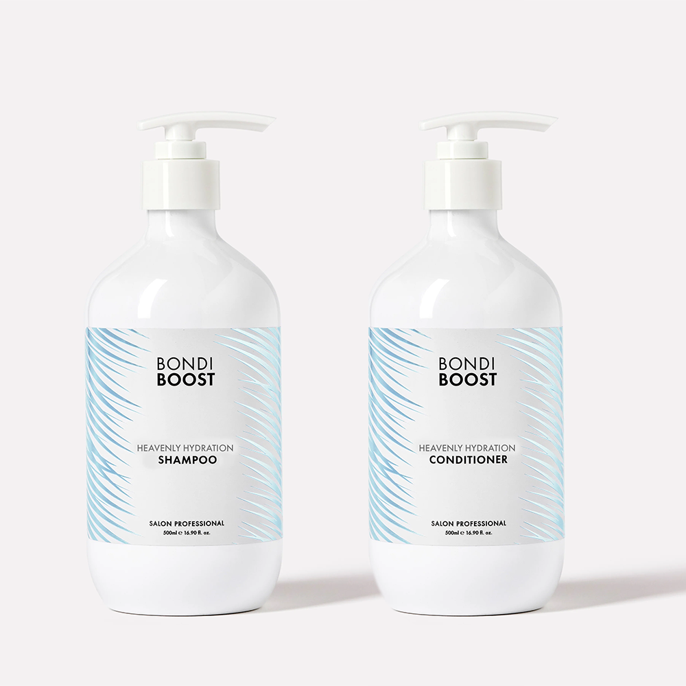 Bondi Boost Heavenly Hydration Duo - Hair Growth Shampoo & Conditioner Set for Thicker, Healthier Hair - Perfect for Dry, Damaged Hair & Scalp Care at Home