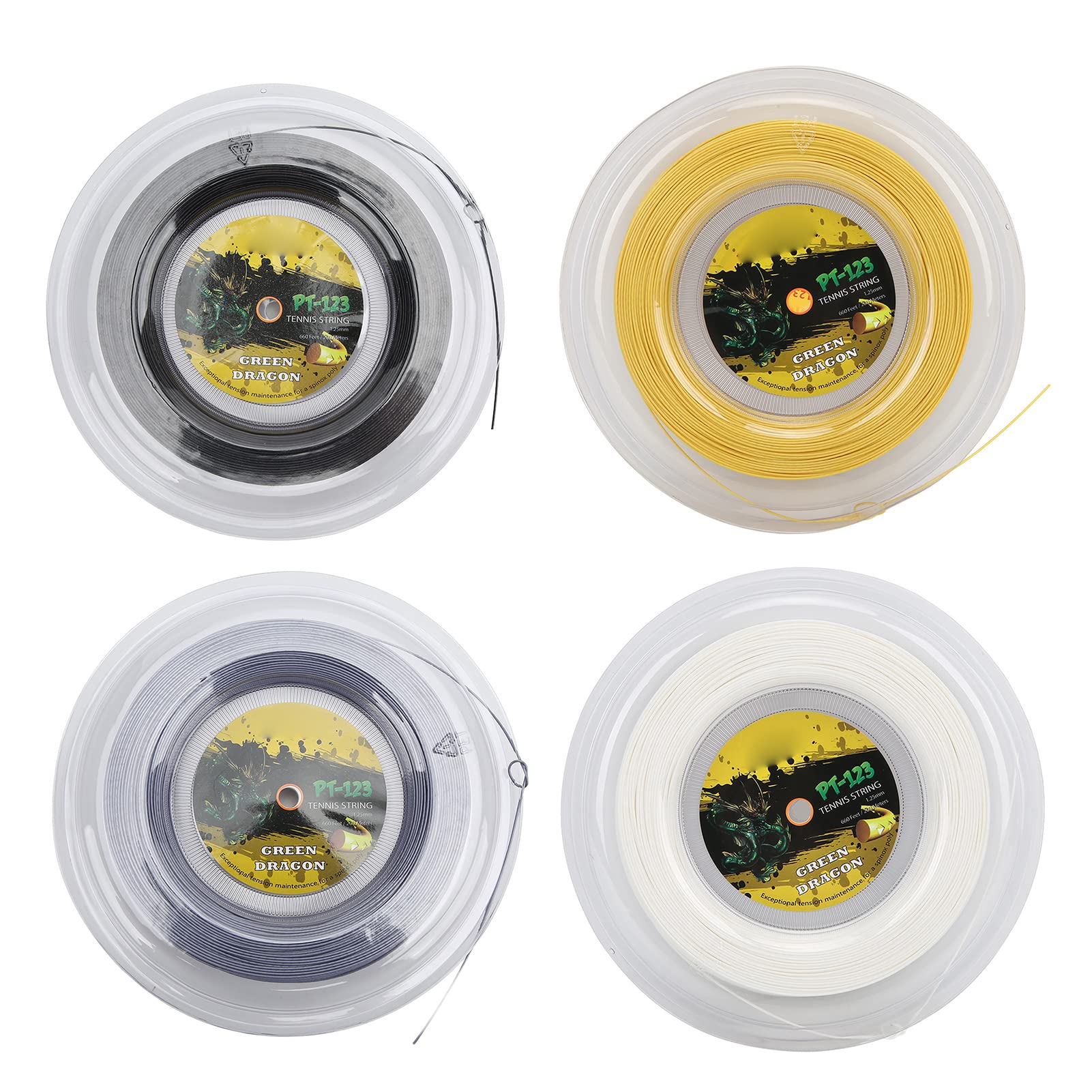Premium 200m Polyester Tennis String Reel - 1.25mm Sports Racket String for Daily Training & Competition | Durable Tennis Racquet Wire for Professional & Recreational Players | Perfect for Tennis Courts, Clubs & Home Practice