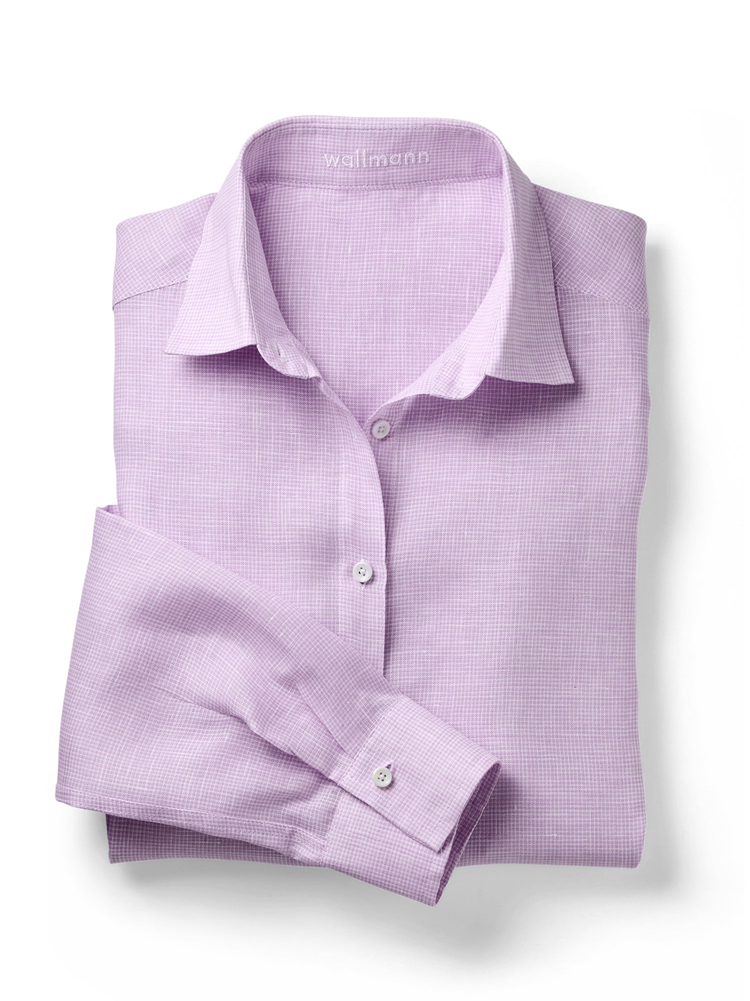 Adeline Check Linen Shirt for Women - Breathable Summer Casual Button Down Top for Office, Travel & Outdoor Activities