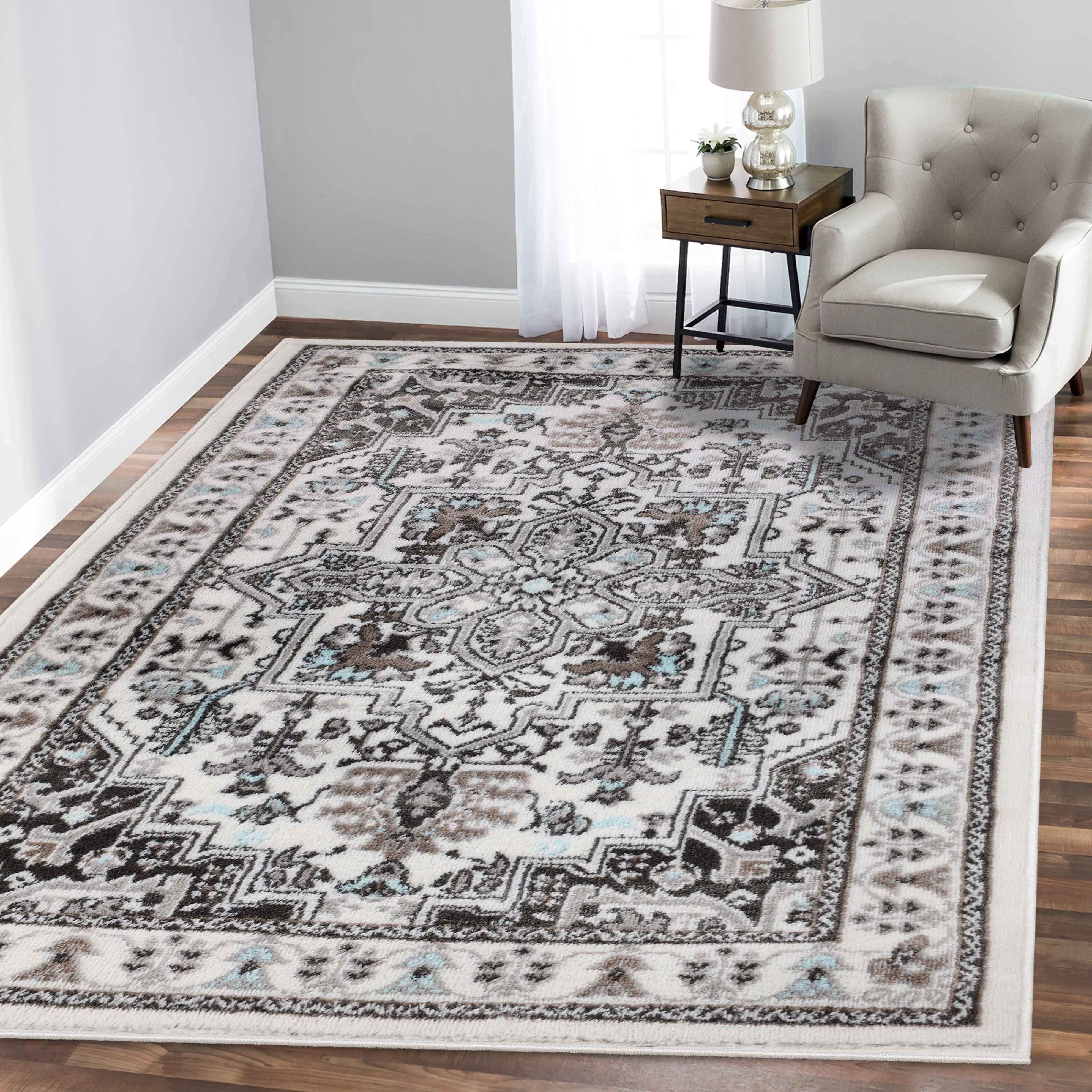 Southwestern Tribal Medallion Indoor Area Rug & Runner - Handmade Boho Chic Decor for Living Room, Bedroom, or Entryway
