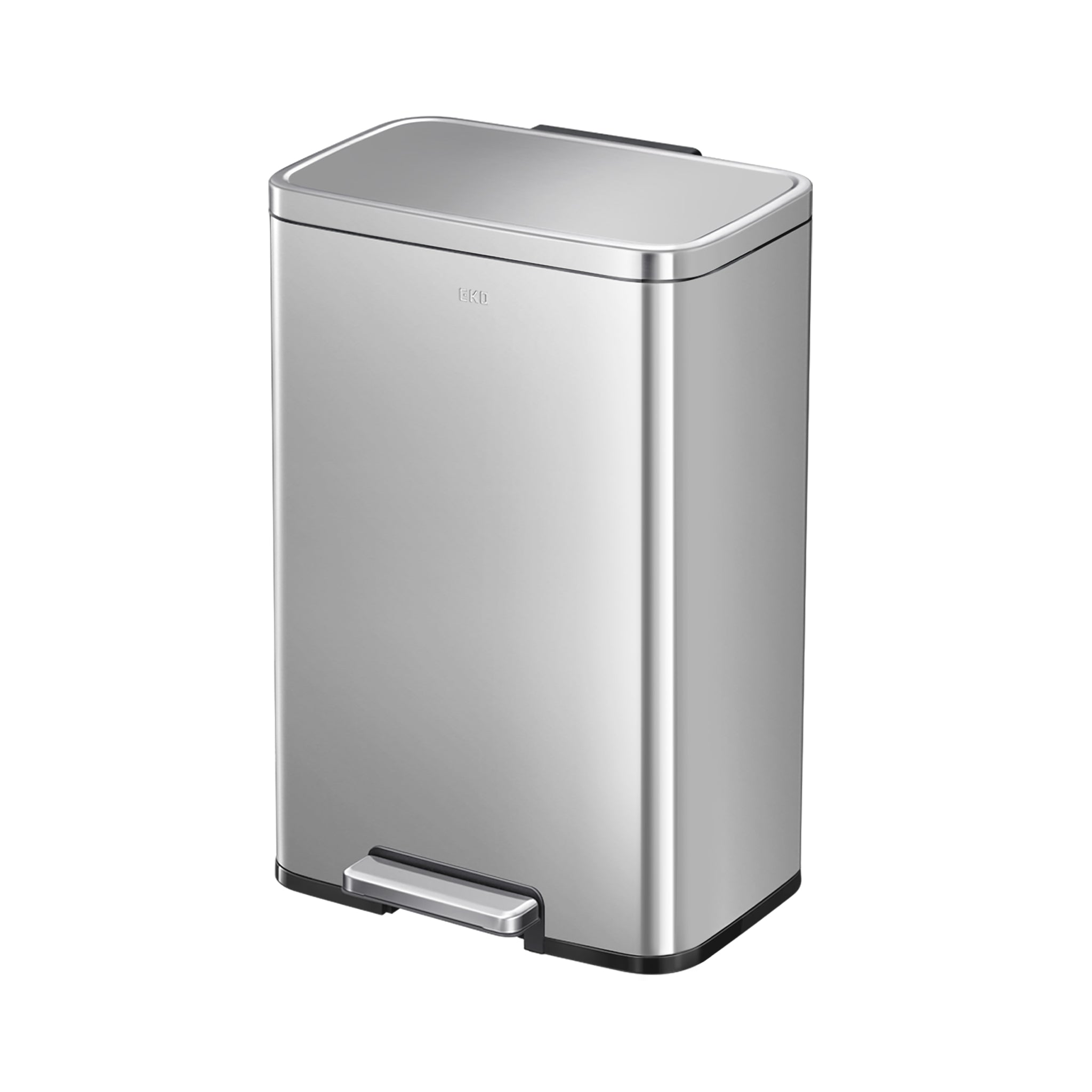 Madison 50L / 13.2 Gallon Step Trash Can with Removable Liner - Matte White Kitchen Waste Bin for Home, Office & Outdoor Use