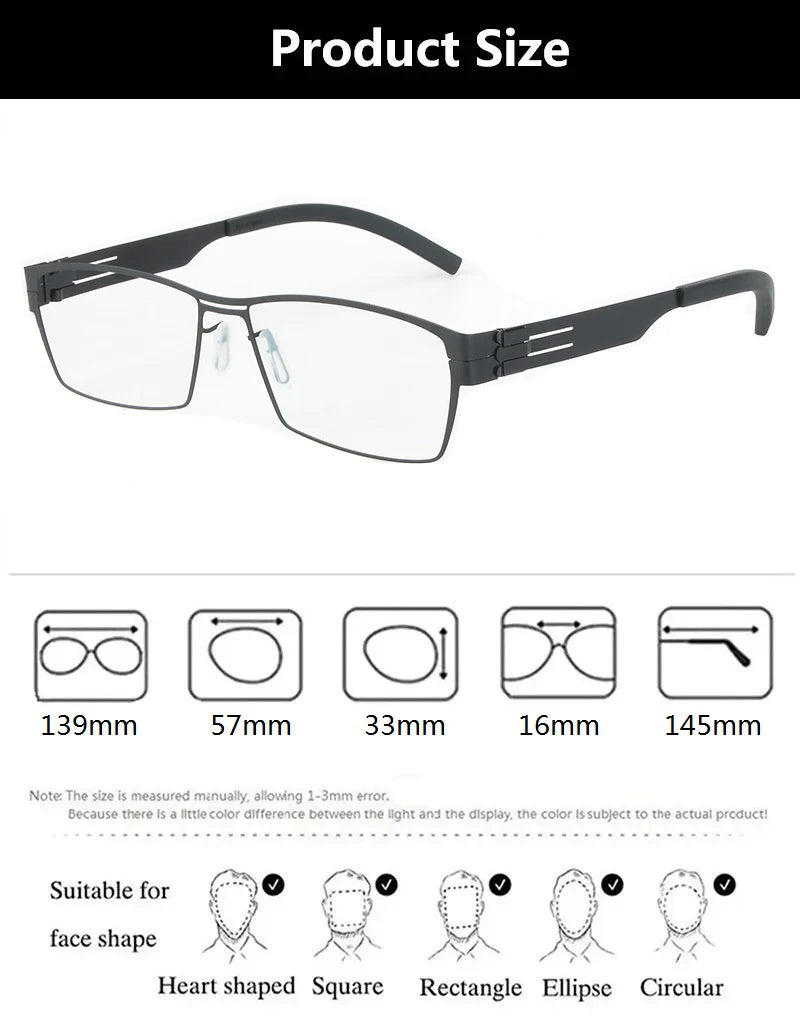 Aimee Women's Full Rim Square Stainless Steel Eyeglasses Frame 65083 - Stylish & Durable Eyewear for Work, Reading, and Everyday Fashion