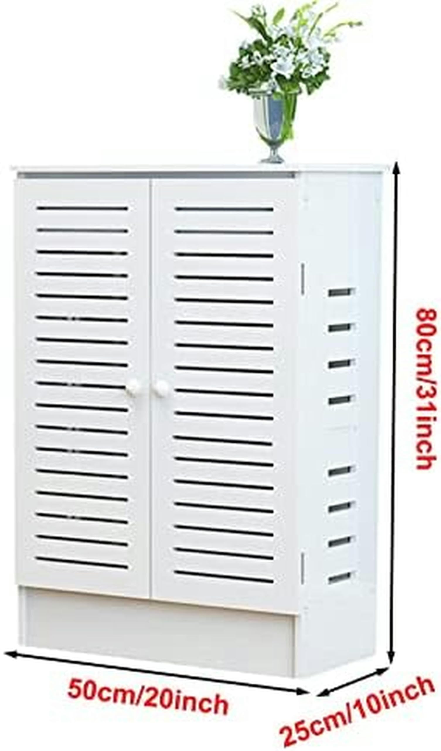 Wall-Mounted Router Storage Cabinet - 50x25x80cm WiFi Modem Organizer with Shelf for Set-Top Box | Home Office & Living Room Cable Management Solution